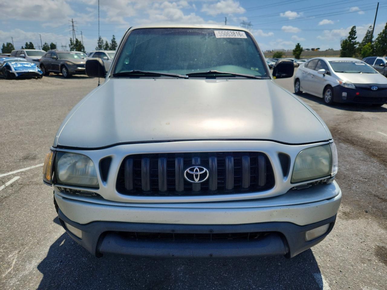 2004 Toyota Tacoma Xtracab Prerunner Silver vin: 5TESN92N64Z343117