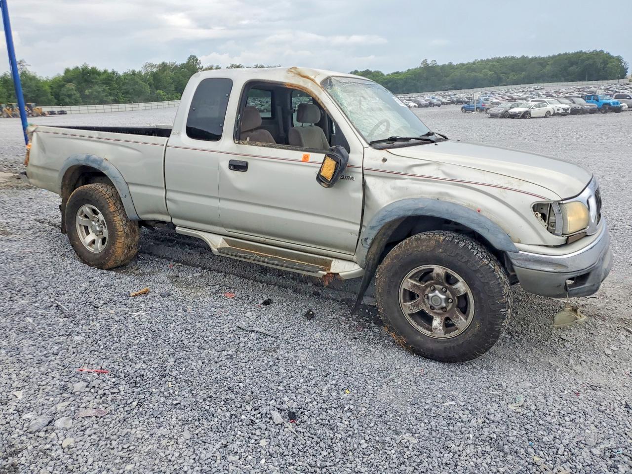 2001 Toyota Tacoma Xtracab Prerunner Серебряный vin: 5TESN92N71Z879473