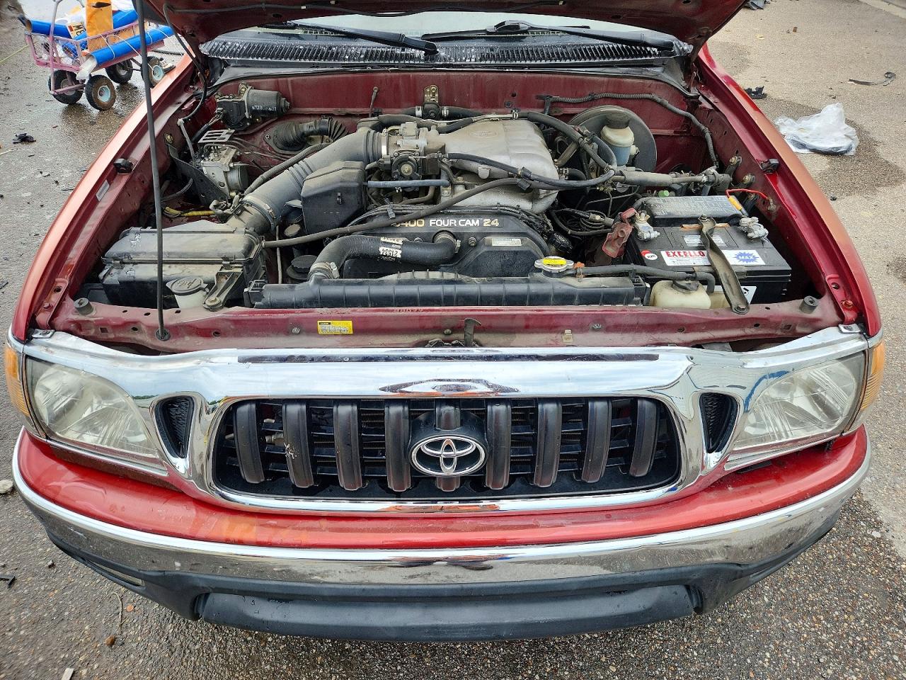 2003 Toyota Tacoma Xtracab Prerunner Burgundy vin: 5TESN92N73Z273416