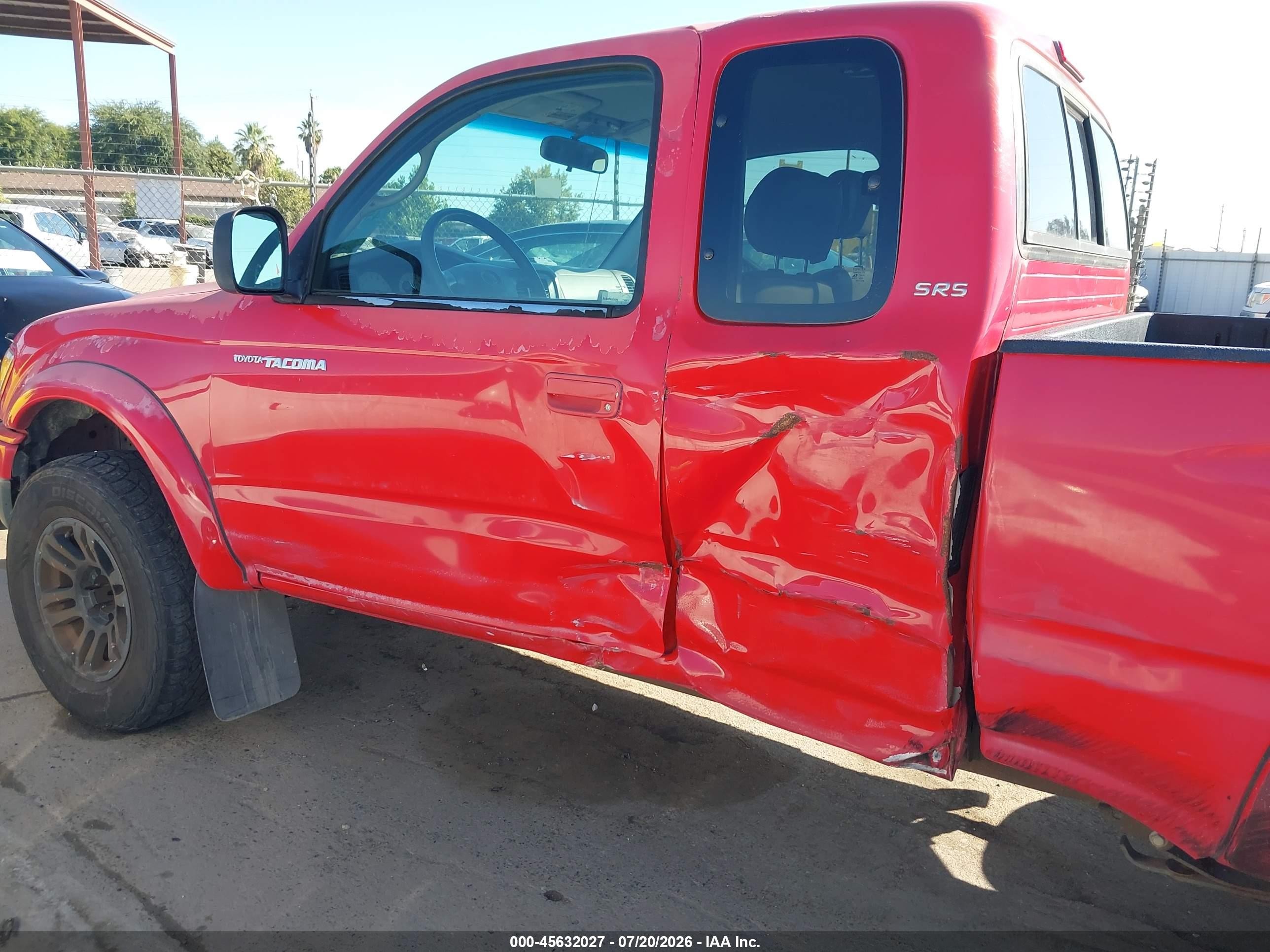2004 Toyota Tacoma Prerunner V6 Red vin: 5TESN92N74Z415796