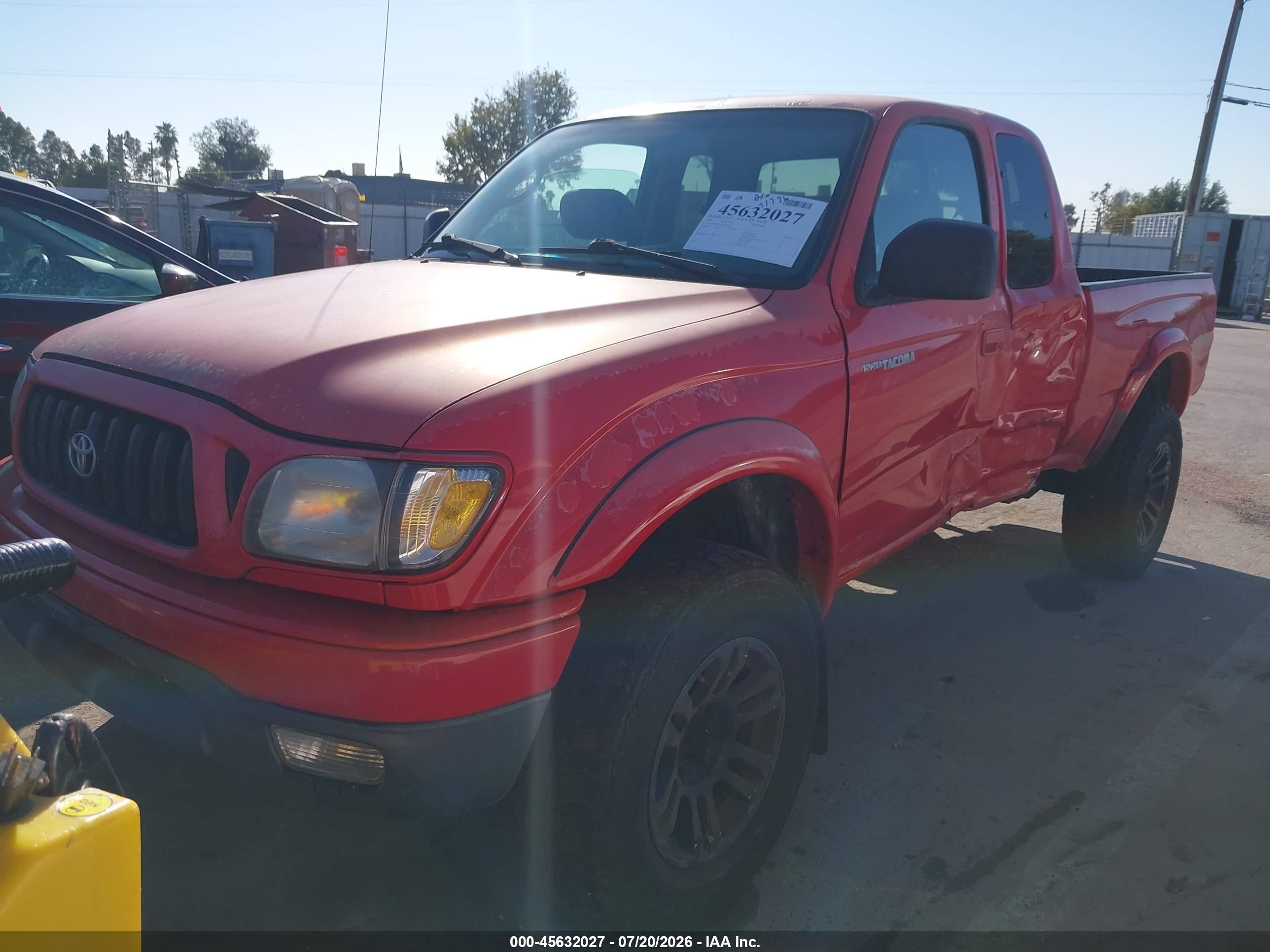 2004 Toyota Tacoma Prerunner V6 Red vin: 5TESN92N74Z415796
