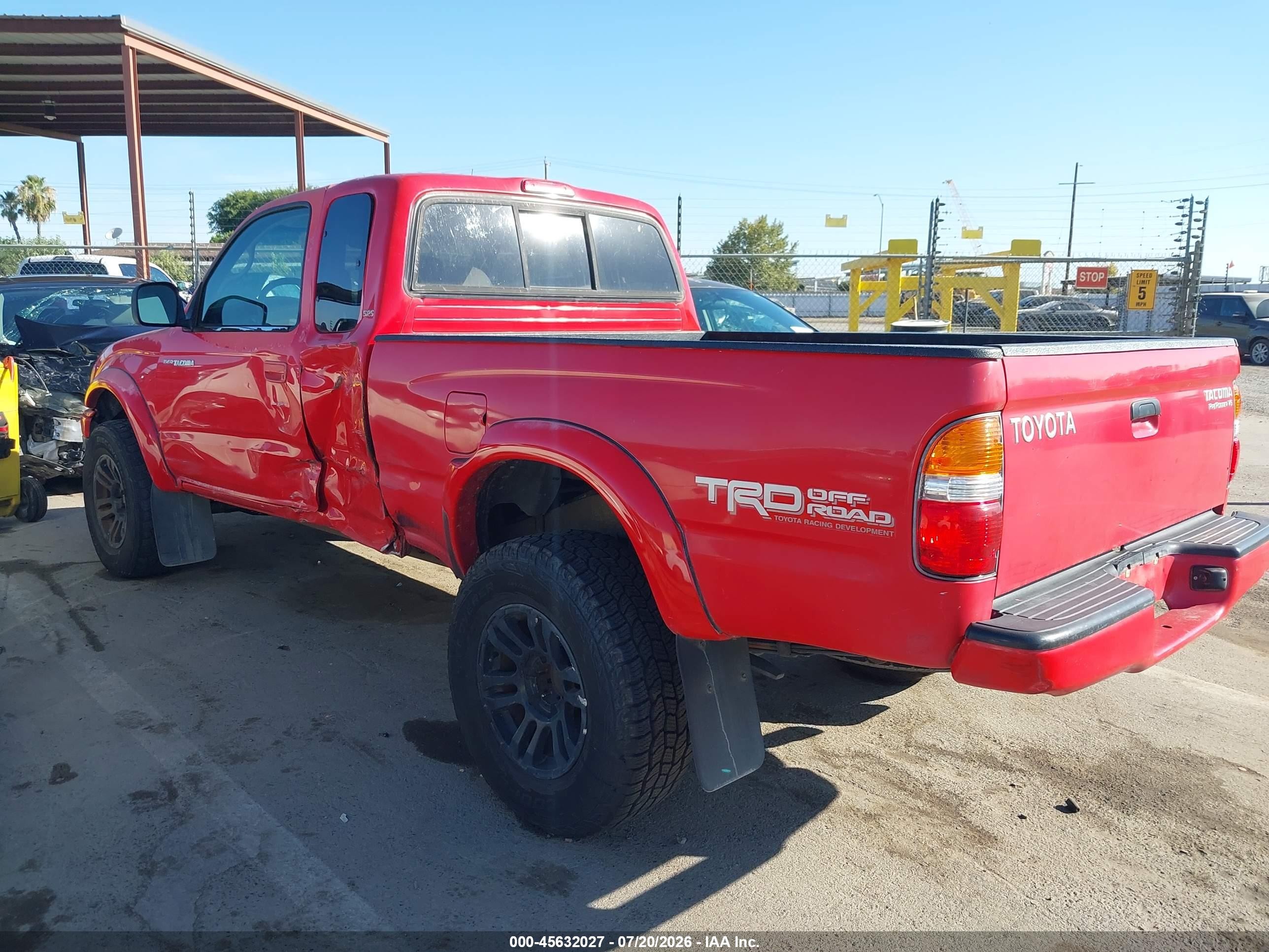 2004 Toyota Tacoma Prerunner V6 Red vin: 5TESN92N74Z415796