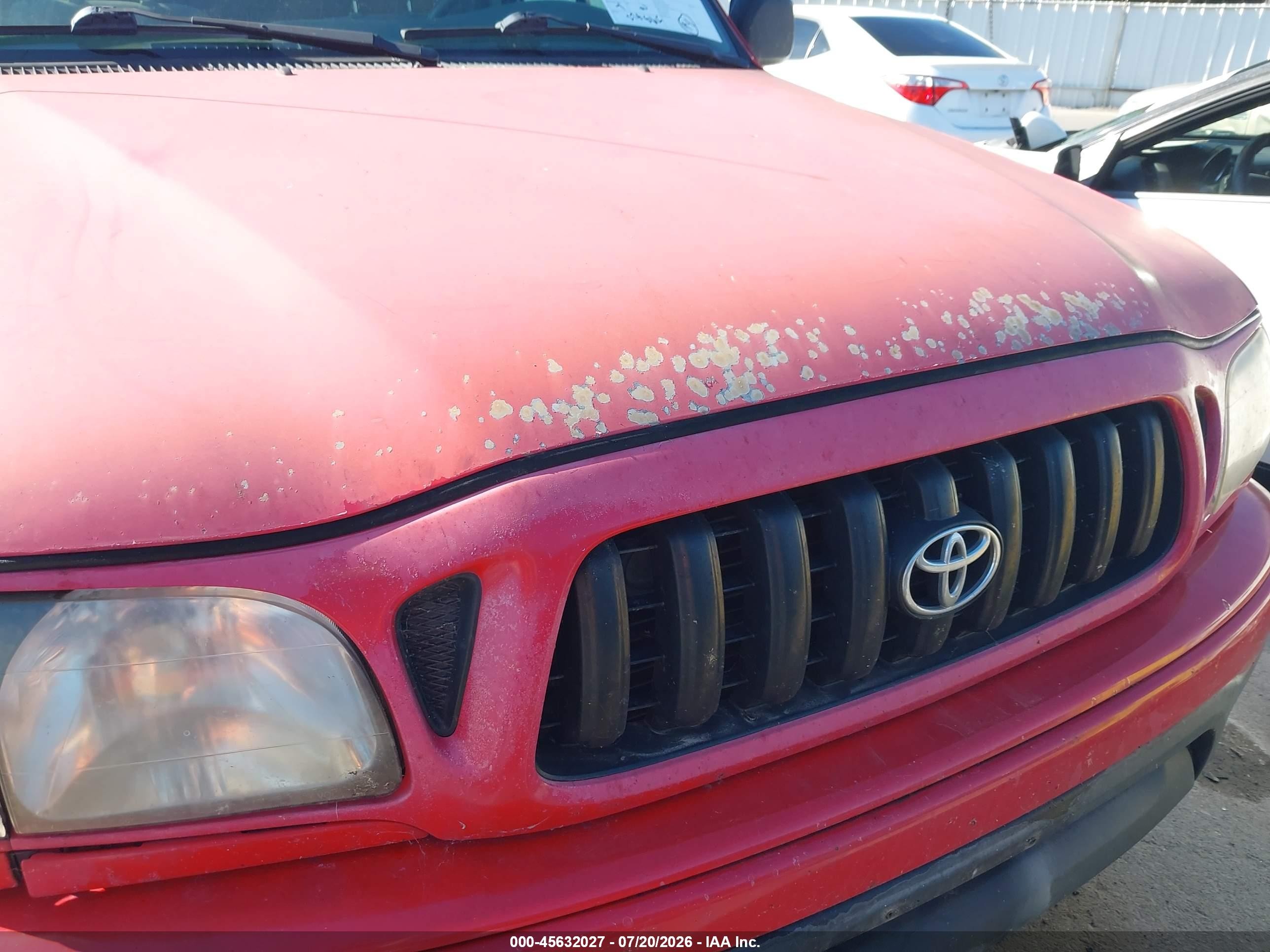 2004 Toyota Tacoma Prerunner V6 Red vin: 5TESN92N74Z415796