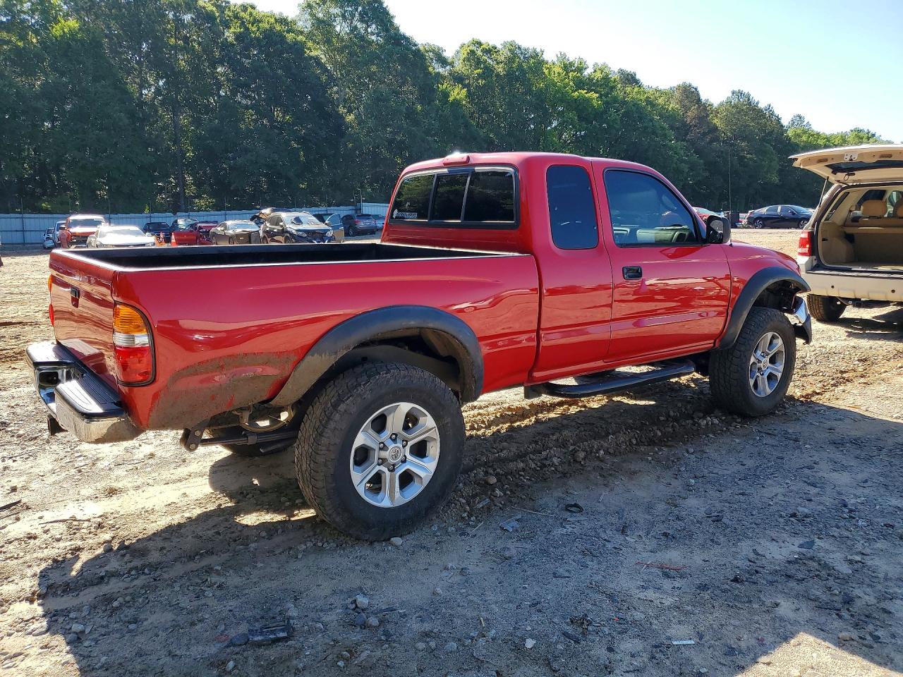 2004 Toyota Tacoma Xtracab Prerunner Red vin: 5TESN92N74Z433361