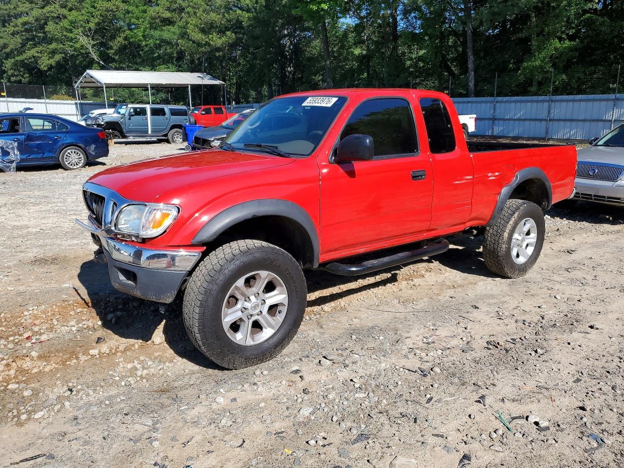 2004 Toyota Tacoma Xtracab Prerunner Red vin: 5TESN92N74Z433361