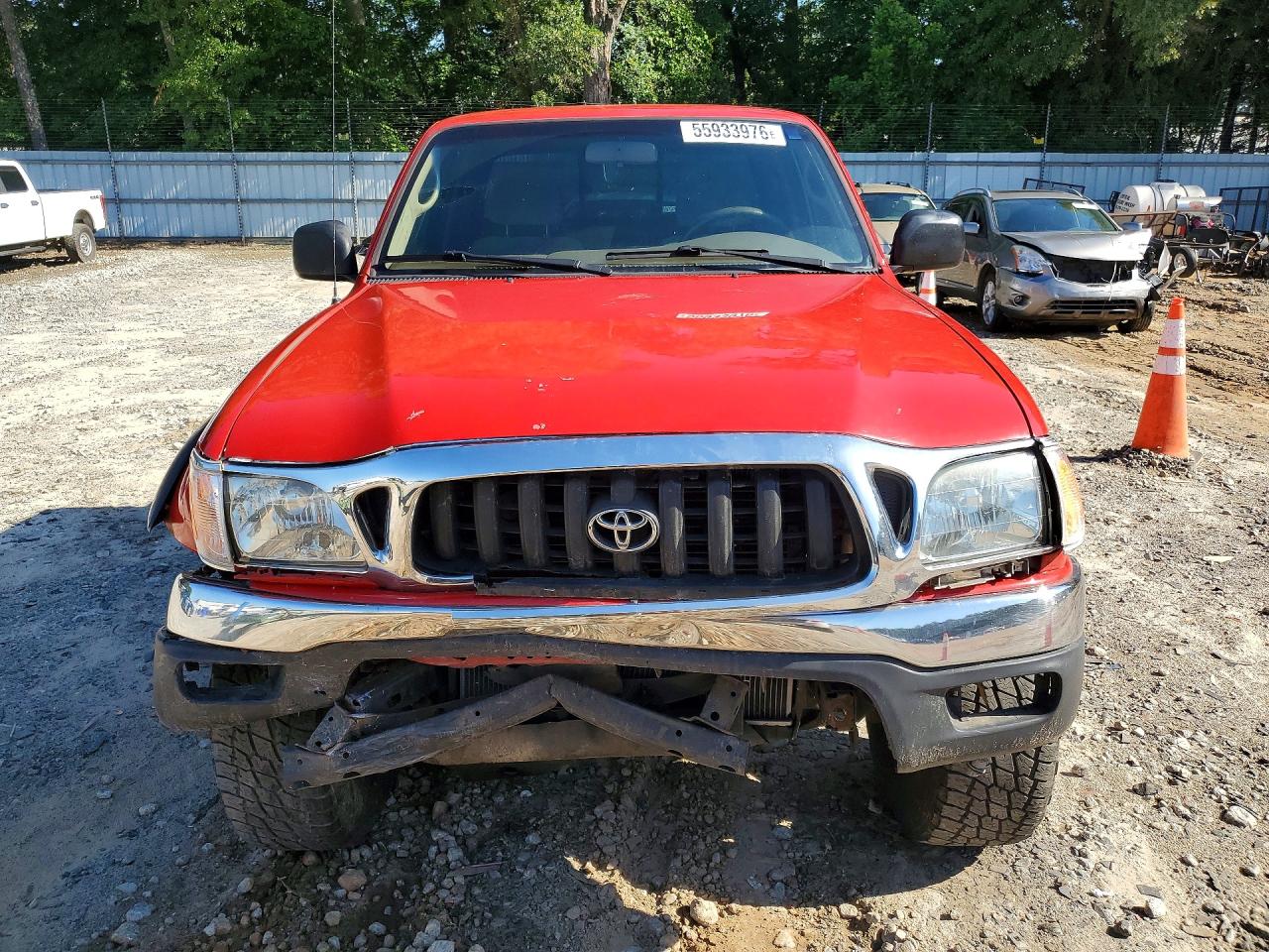 2004 Toyota Tacoma Xtracab Prerunner Red vin: 5TESN92N74Z433361
