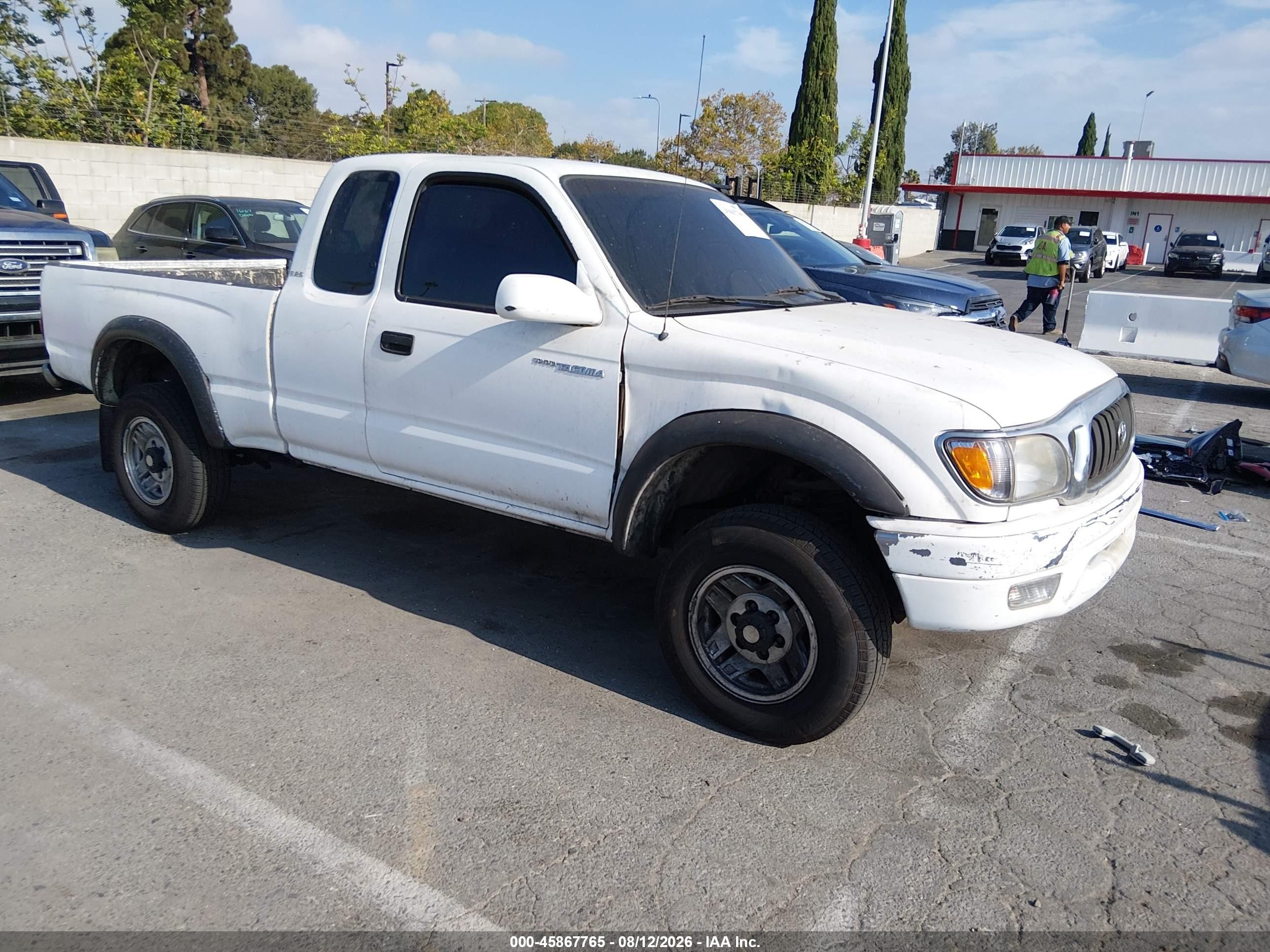 2001 Toyota Tacoma Prerunner V6 White vin: 5TESN92N91Z791489