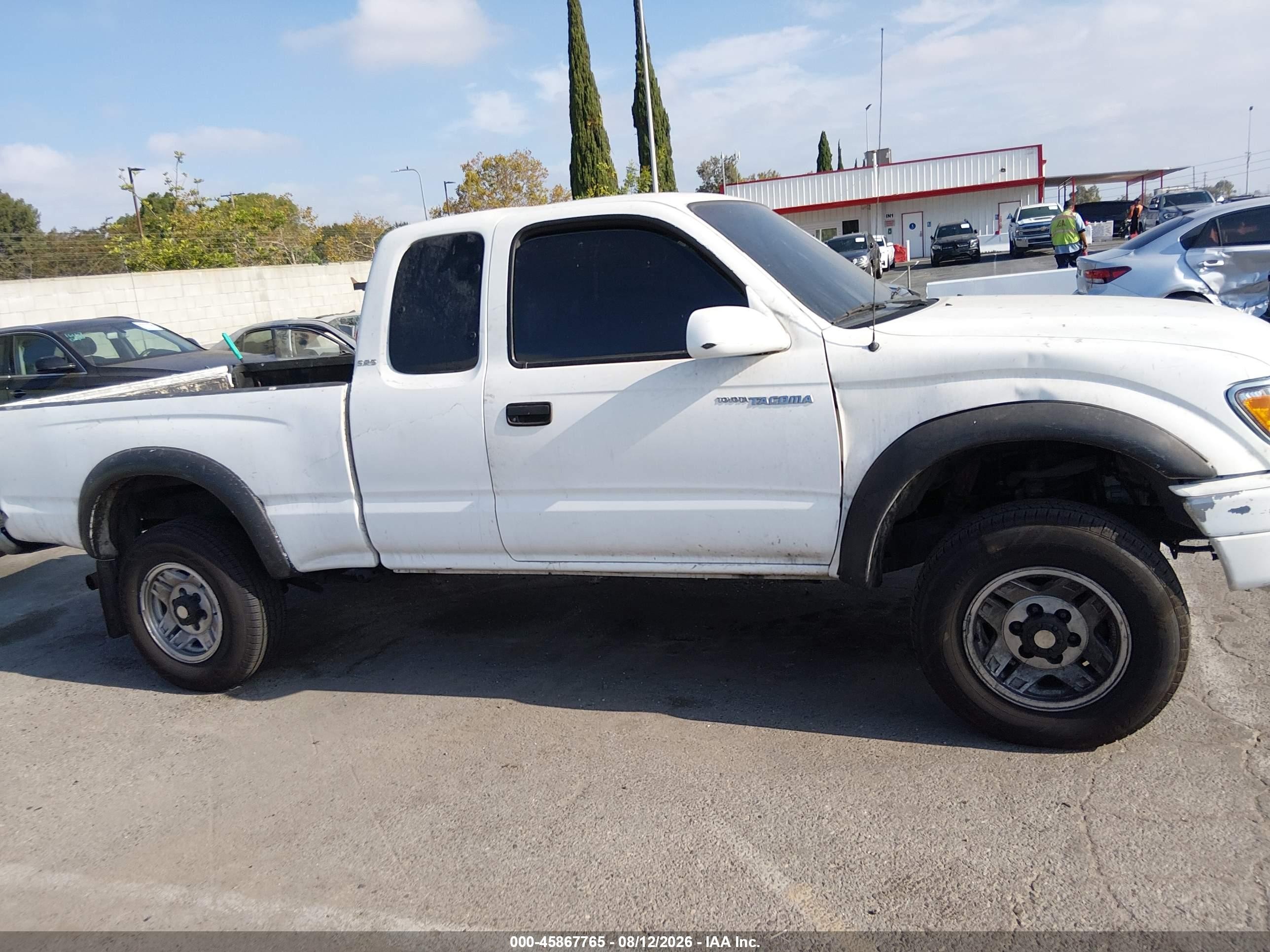 2001 Toyota Tacoma Prerunner V6 White vin: 5TESN92N91Z791489