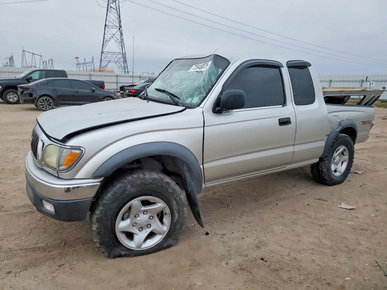 2004 Toyota Tacoma Xtracab Prerunner Silver vin: 5TESN92N94Z319815