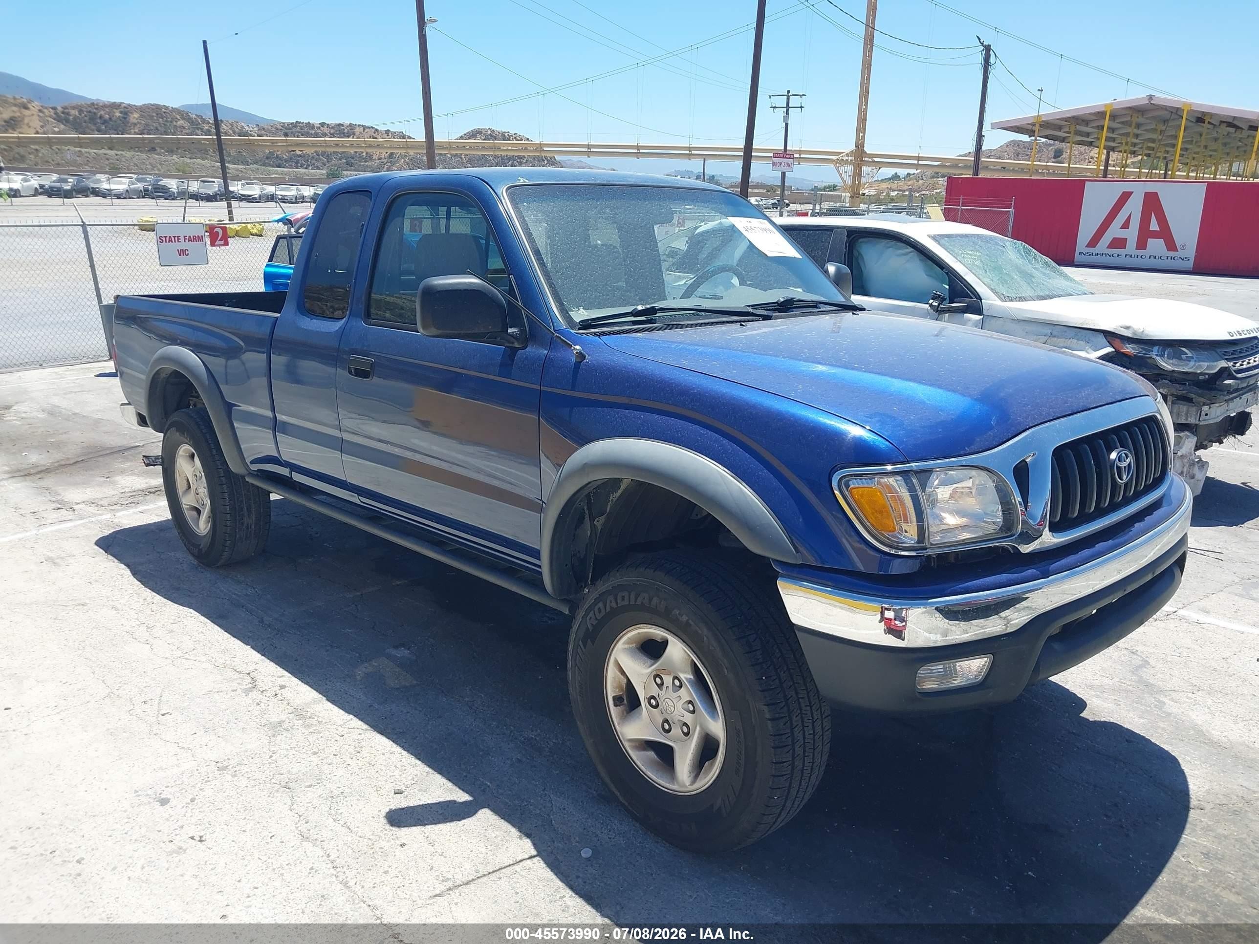 2004 Toyota Tacoma Prerunner V6 Blue vin: 5TESN92N94Z456785