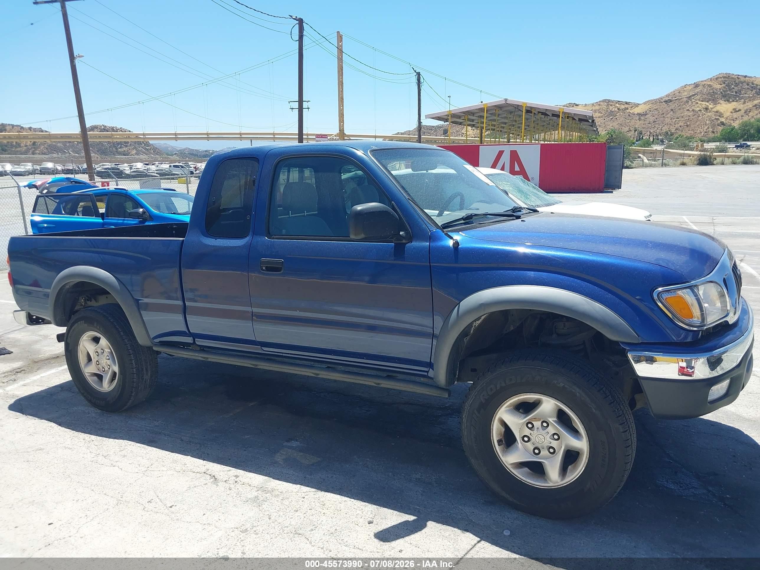 2004 Toyota Tacoma Prerunner V6 Blue vin: 5TESN92N94Z456785