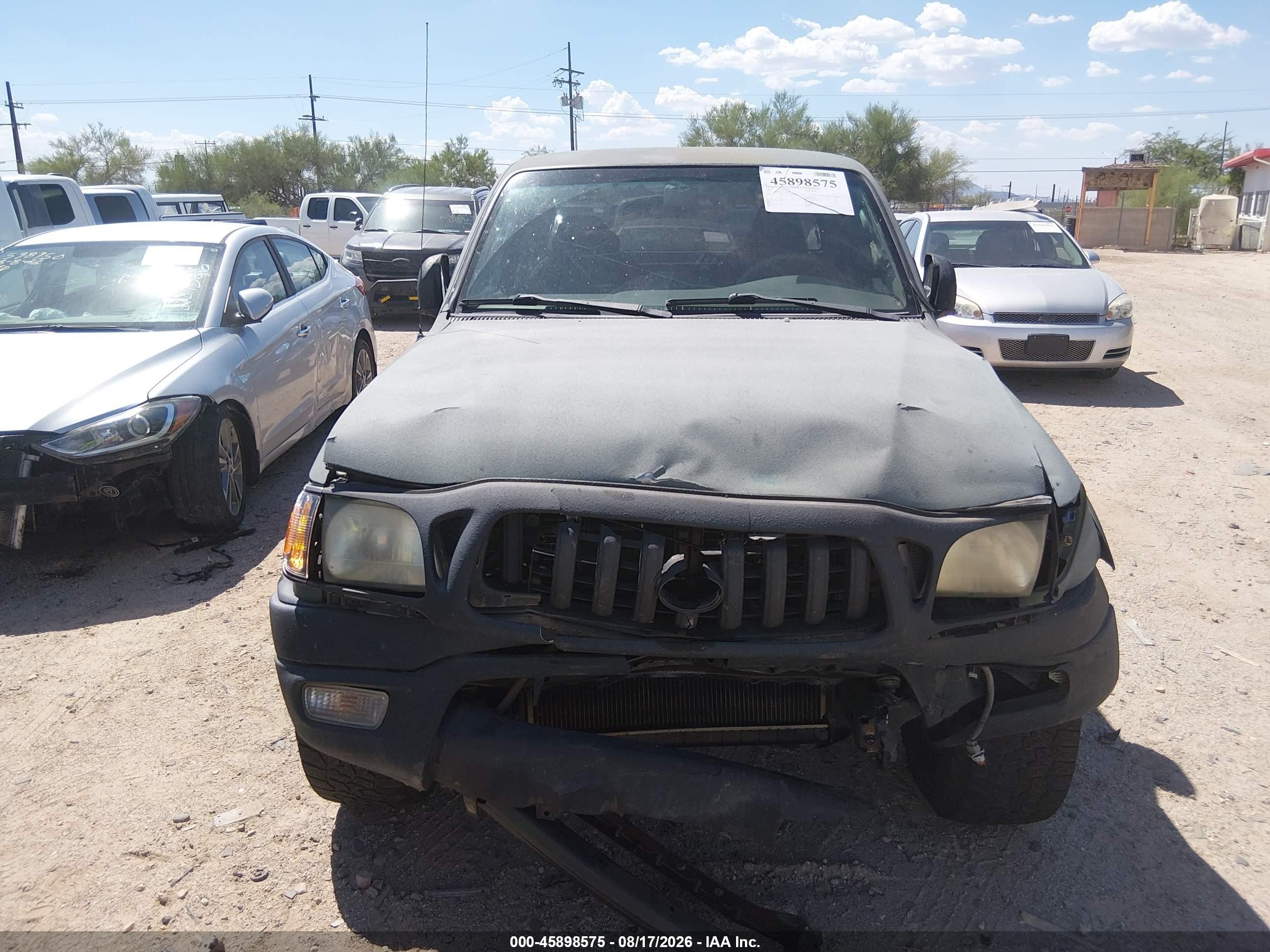 2001 Toyota Tacoma Prerunner V6 Green vin: 5TESN92NX1Z829618