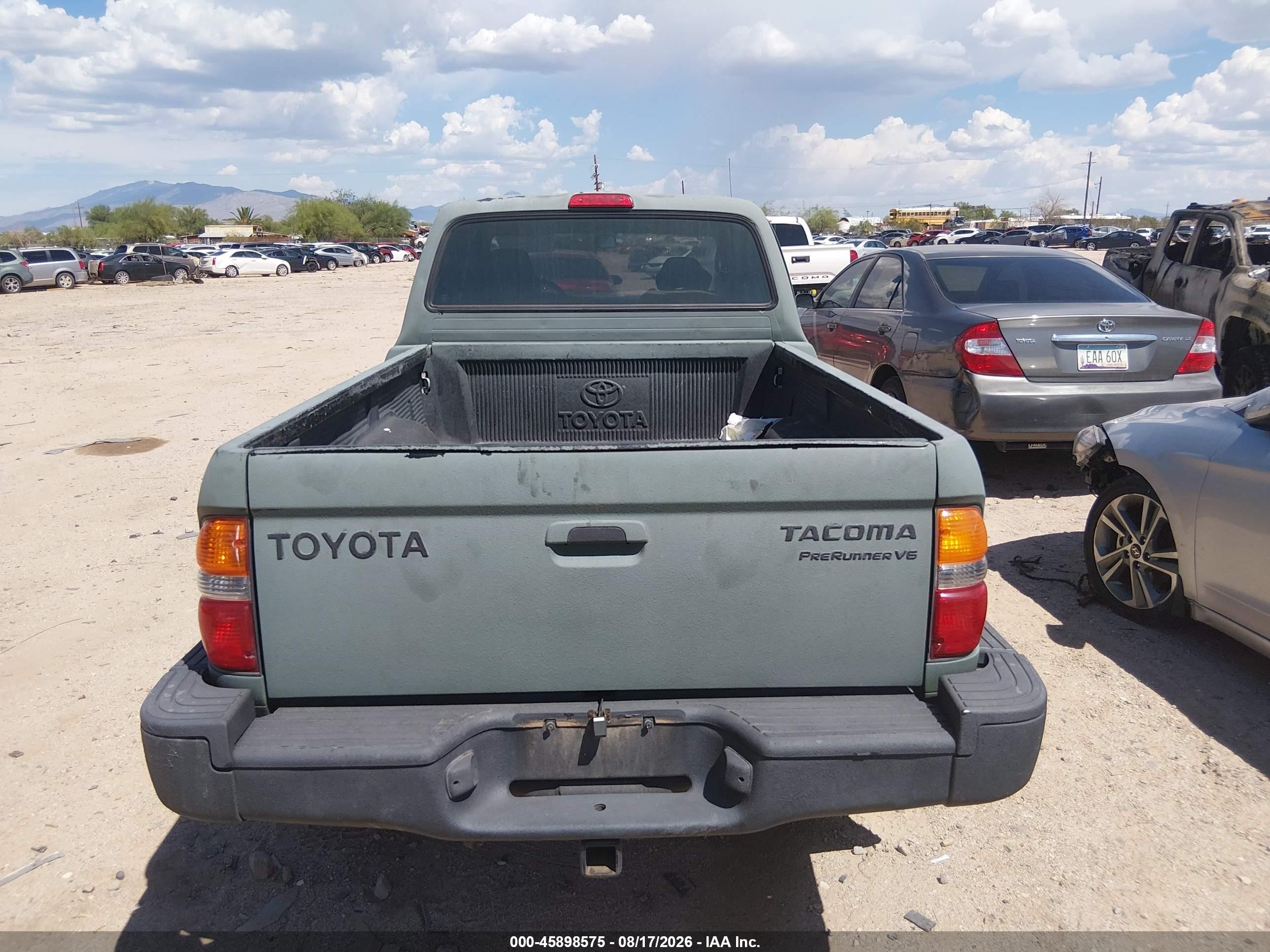 2001 Toyota Tacoma Prerunner V6 Green vin: 5TESN92NX1Z829618