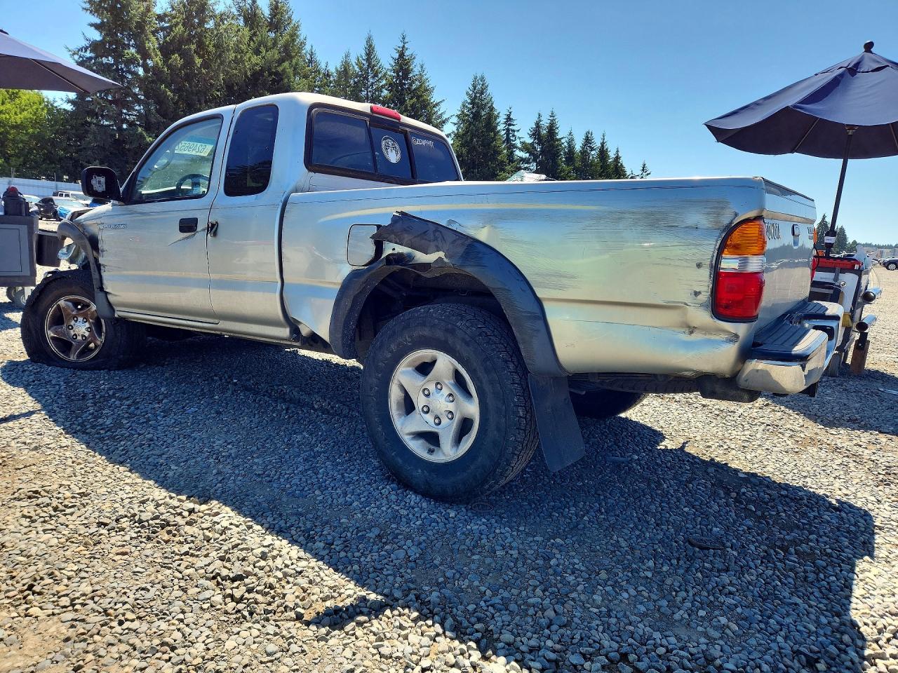 2002 Toyota Tacoma Xtracab Prerunner Silver vin: 5TESN92NX2Z117983
