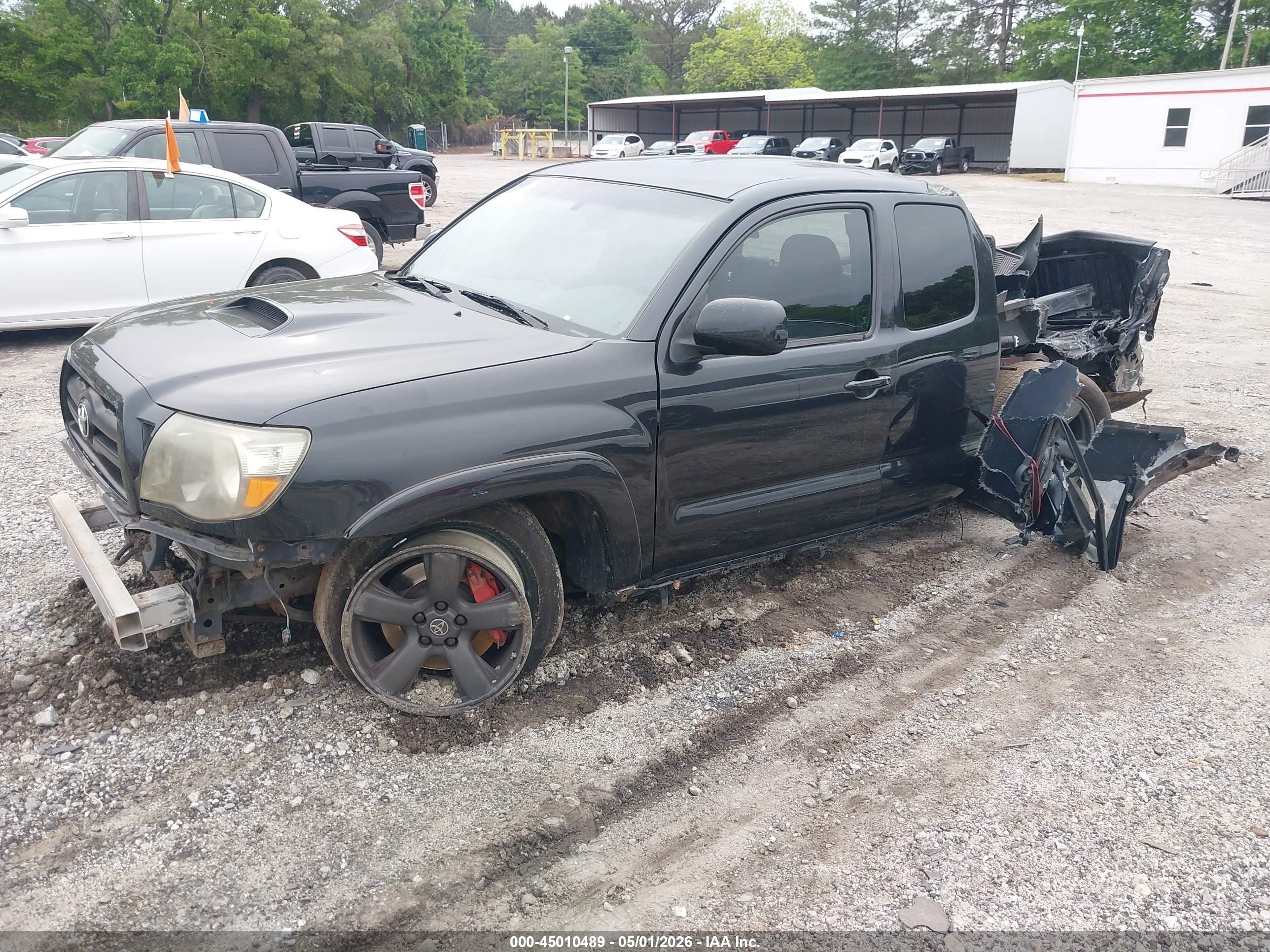 2007 Toyota Tacoma X-runner Black vin: 5TETU22N37Z406726