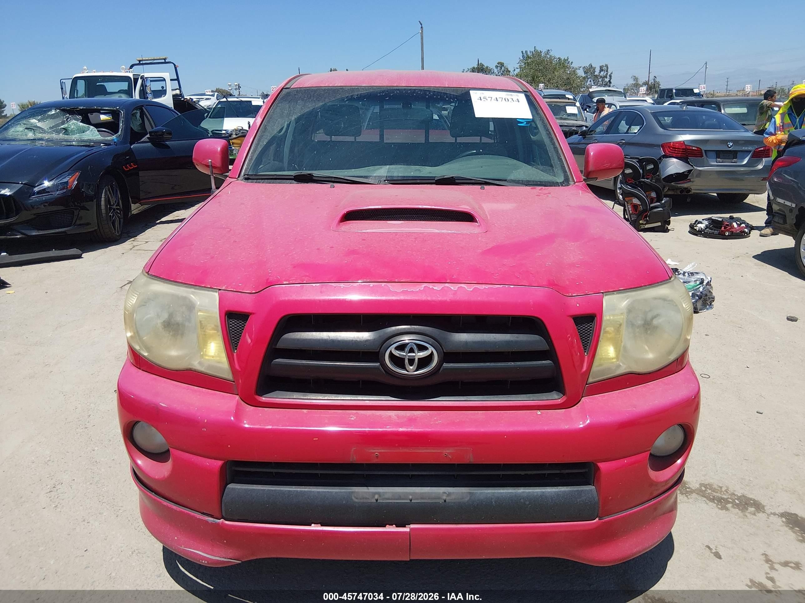 2006 Toyota Tacoma V6 Red vin: 5TETU22NX6Z228036