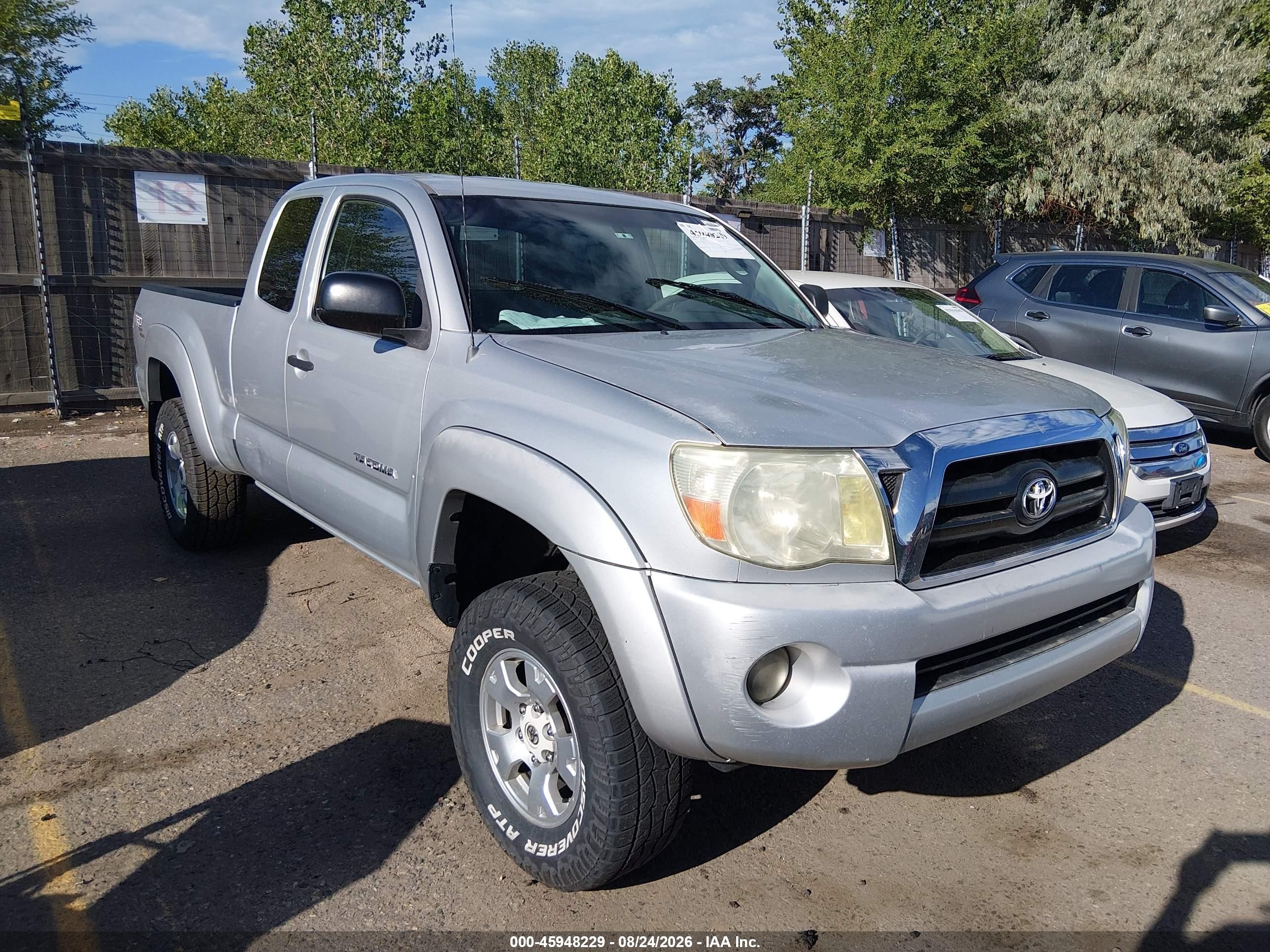 2008 Toyota Tacoma Prerunner V6 Gray vin: 5TETU62N08Z494840