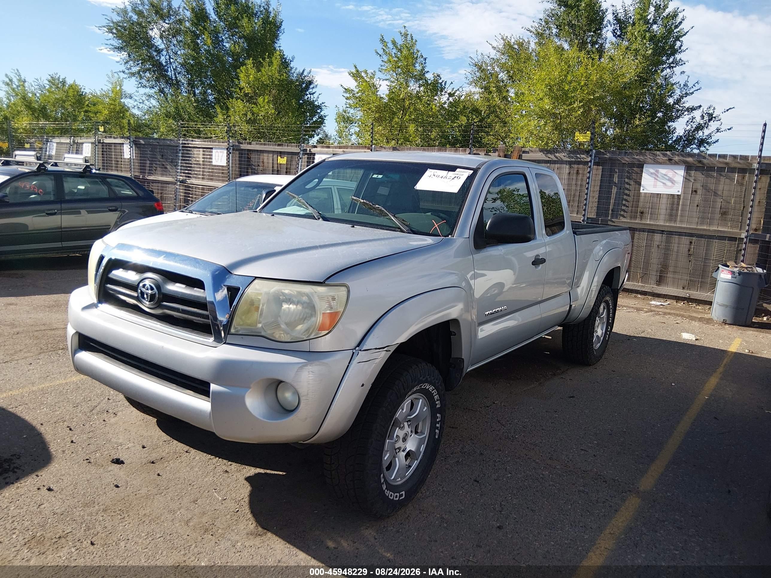 2008 Toyota Tacoma Prerunner V6 Gray vin: 5TETU62N08Z494840