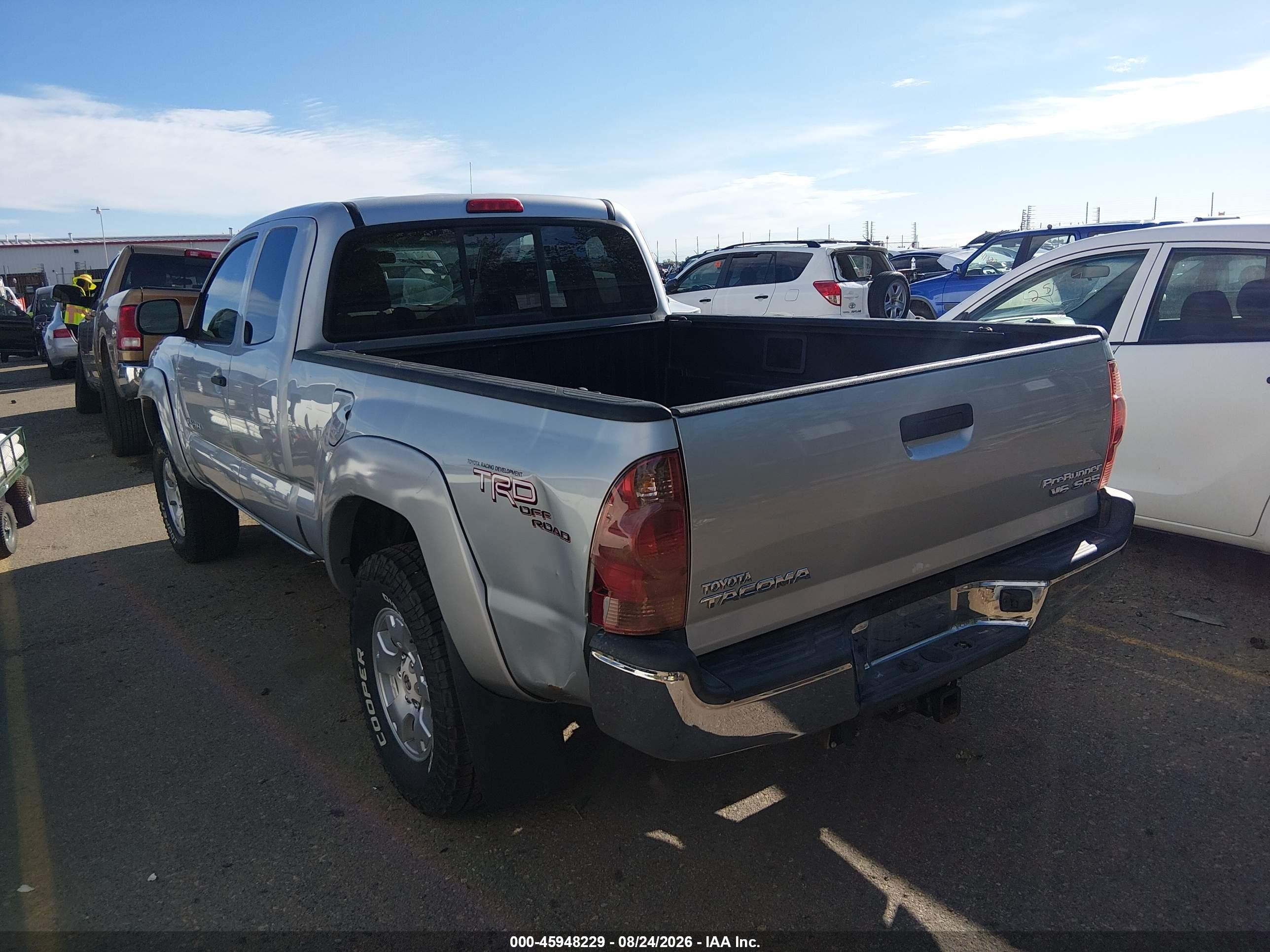2008 Toyota Tacoma Prerunner V6 Gray vin: 5TETU62N08Z494840