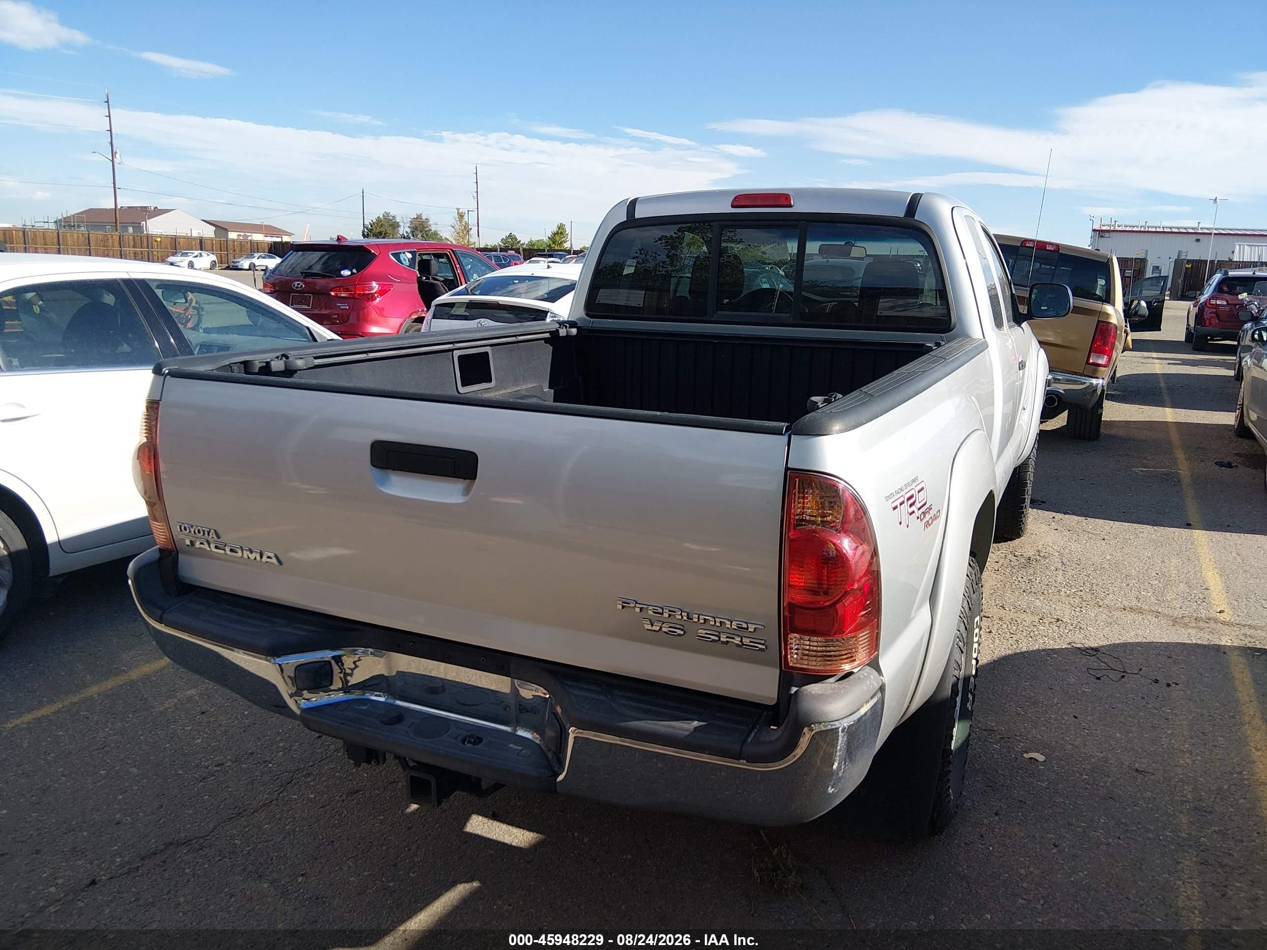 2008 Toyota Tacoma Prerunner V6 Gray vin: 5TETU62N08Z494840