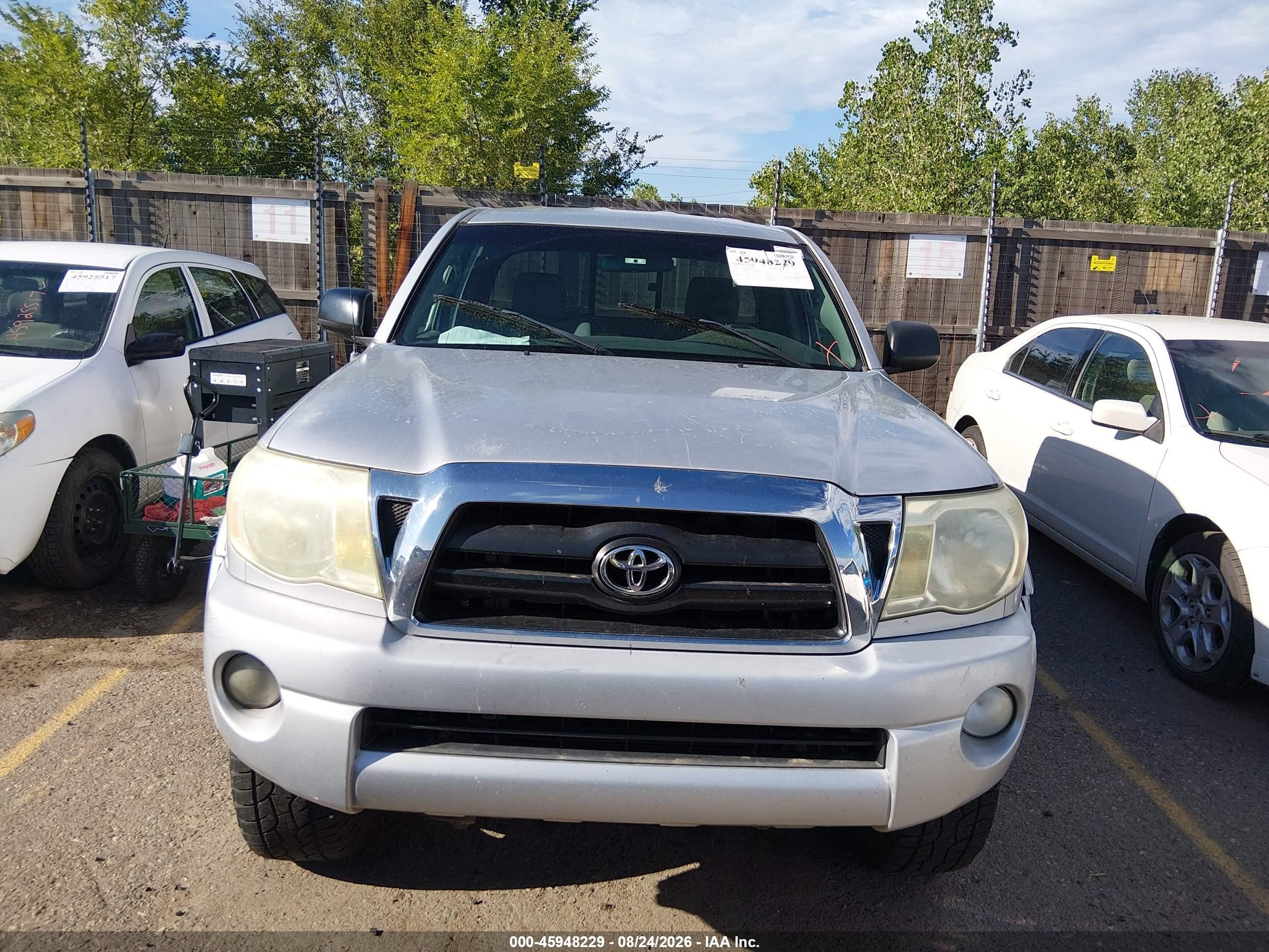 2008 Toyota Tacoma Prerunner V6 Gray vin: 5TETU62N08Z494840