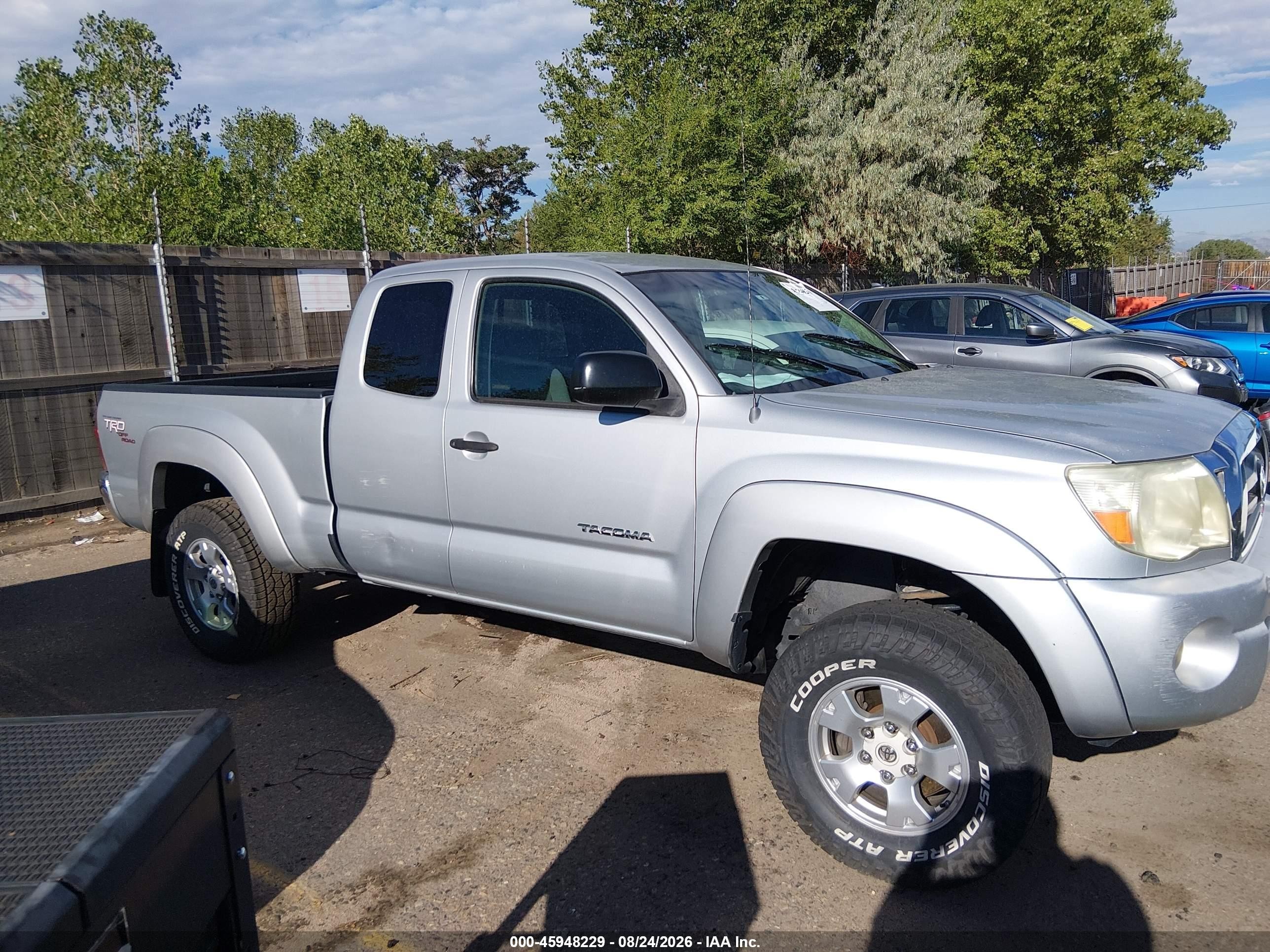 2008 Toyota Tacoma Prerunner V6 Gray vin: 5TETU62N08Z494840