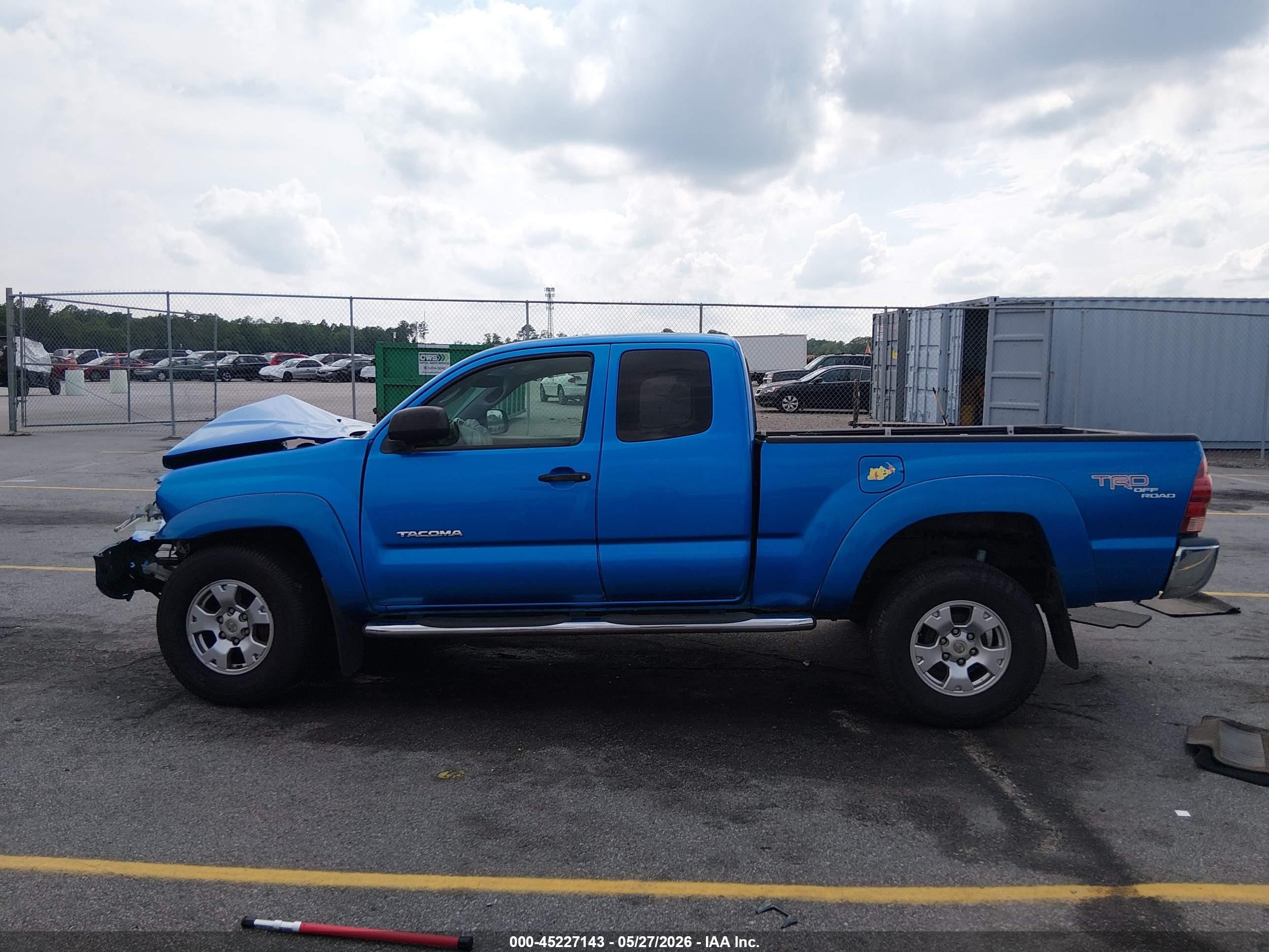 2005 Toyota Tacoma Prerunner Access Cab Blue vin: 5TETU62N15Z070109