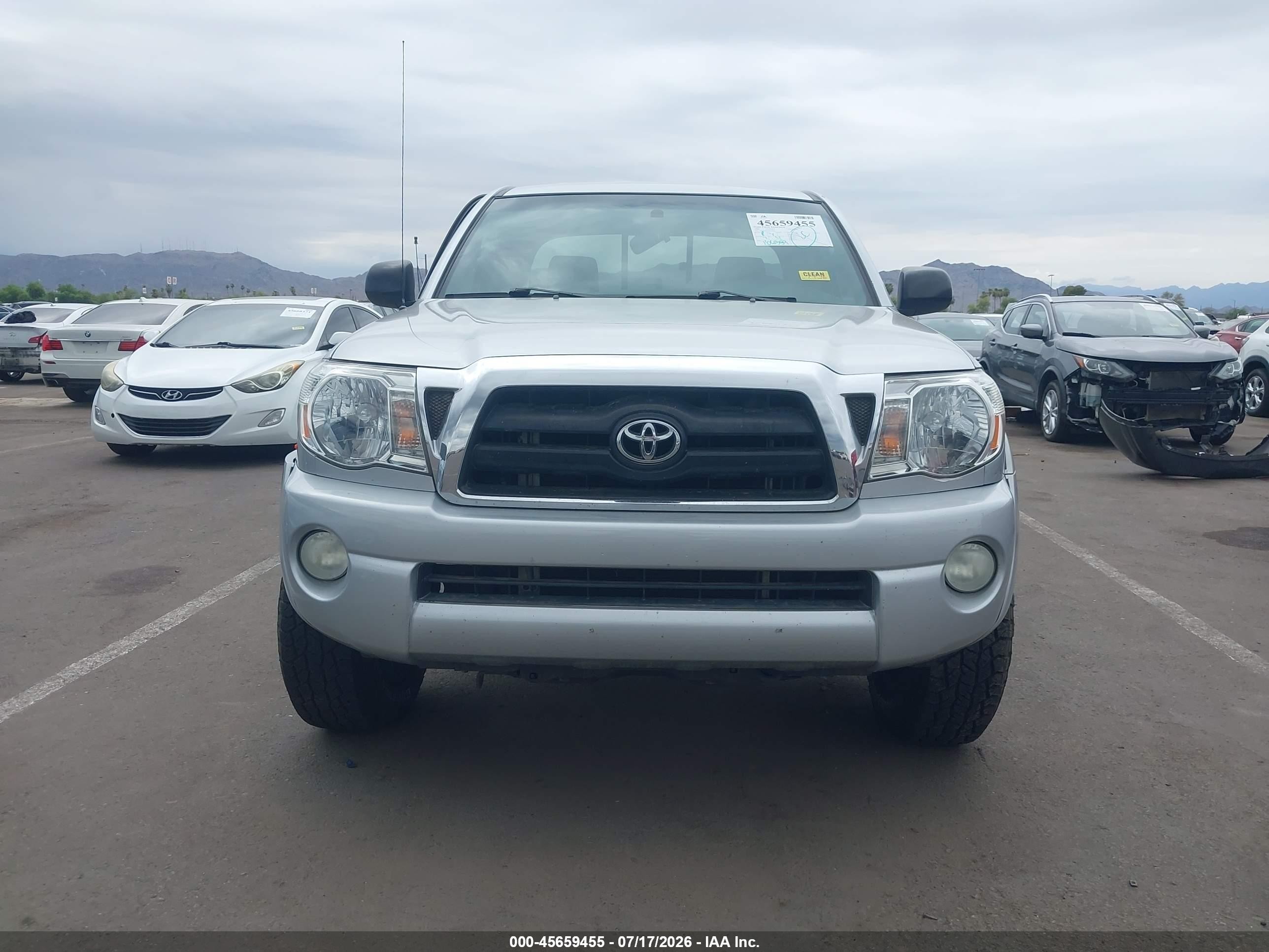 2008 Toyota Tacoma Prerunner V6 Silver vin: 5TETU62N18Z519146