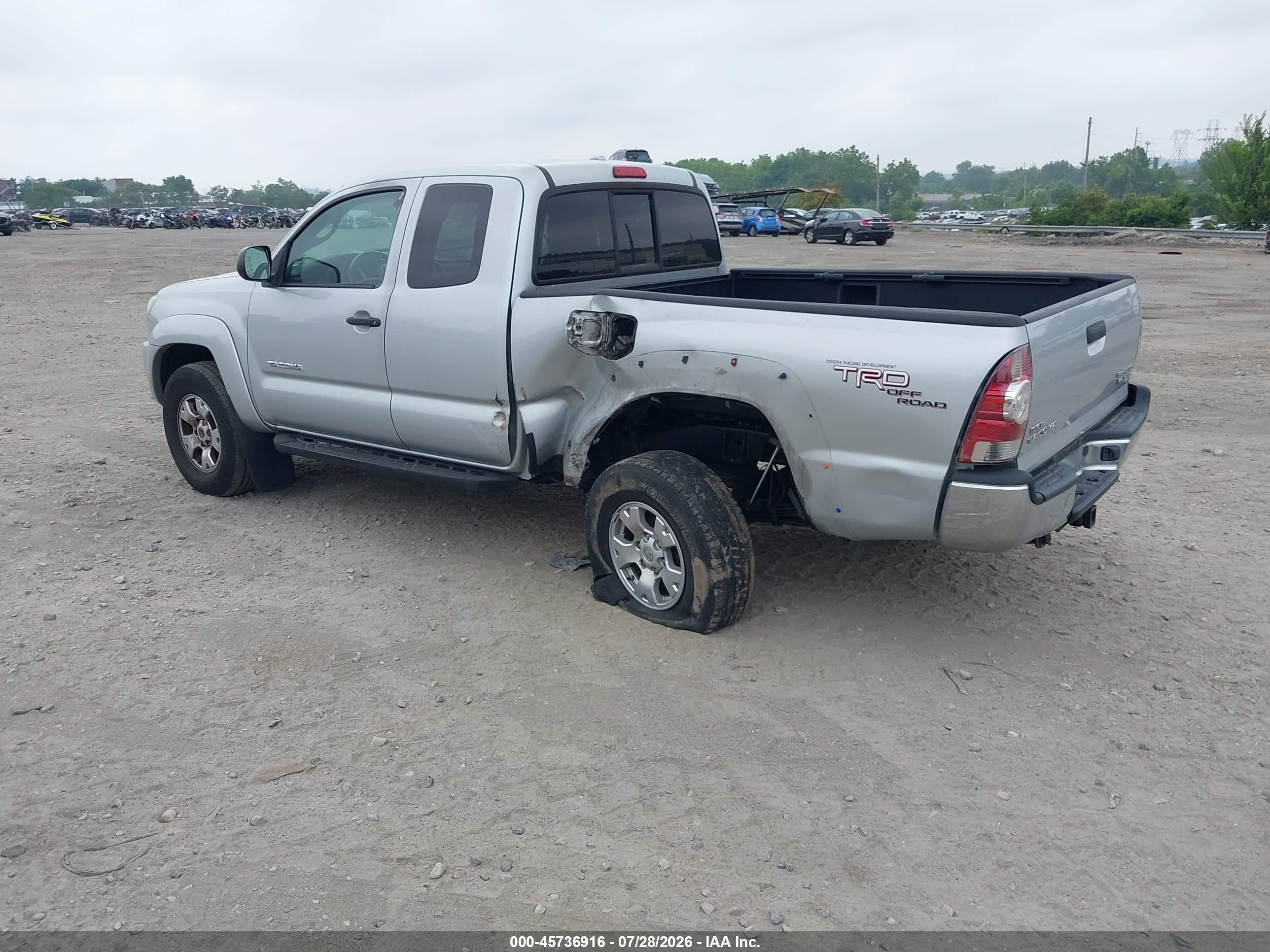 2009 Toyota Tacoma Prerunner V6 Silver vin: 5TETU62N19Z658467