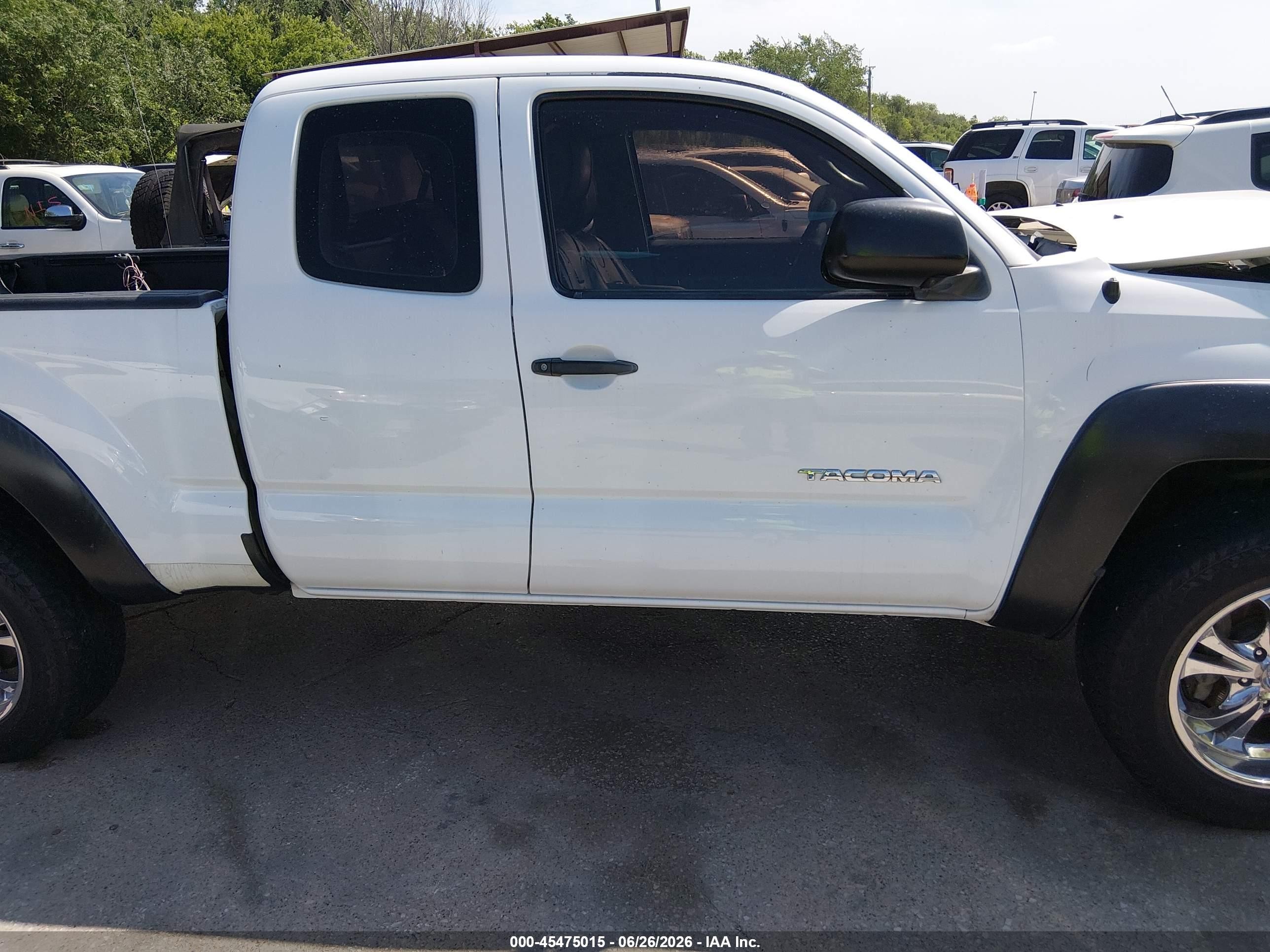 2009 Toyota Tacoma Prerunner V6 White vin: 5TETU62N29Z657148