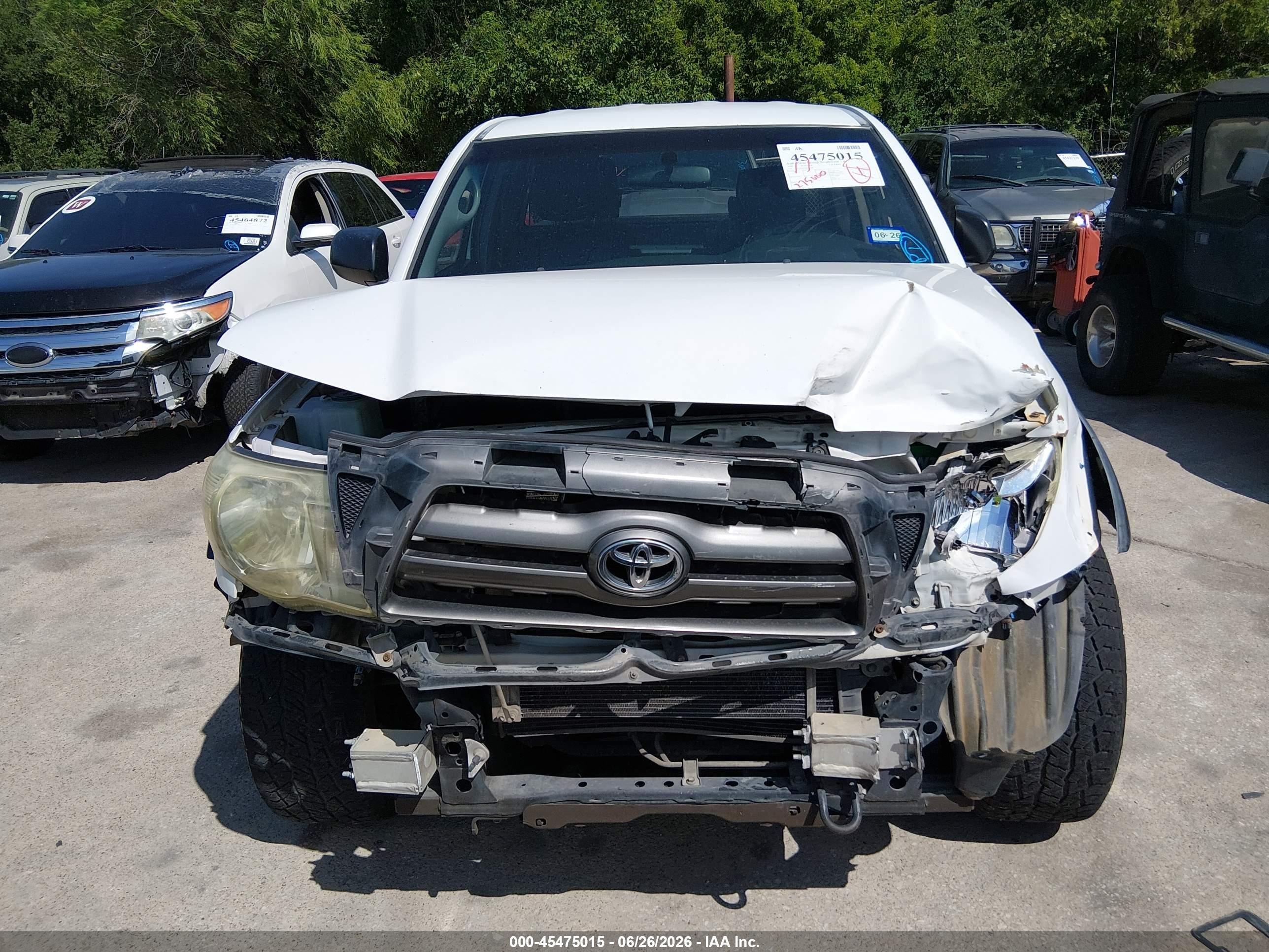 2009 Toyota Tacoma Prerunner V6 White vin: 5TETU62N29Z657148