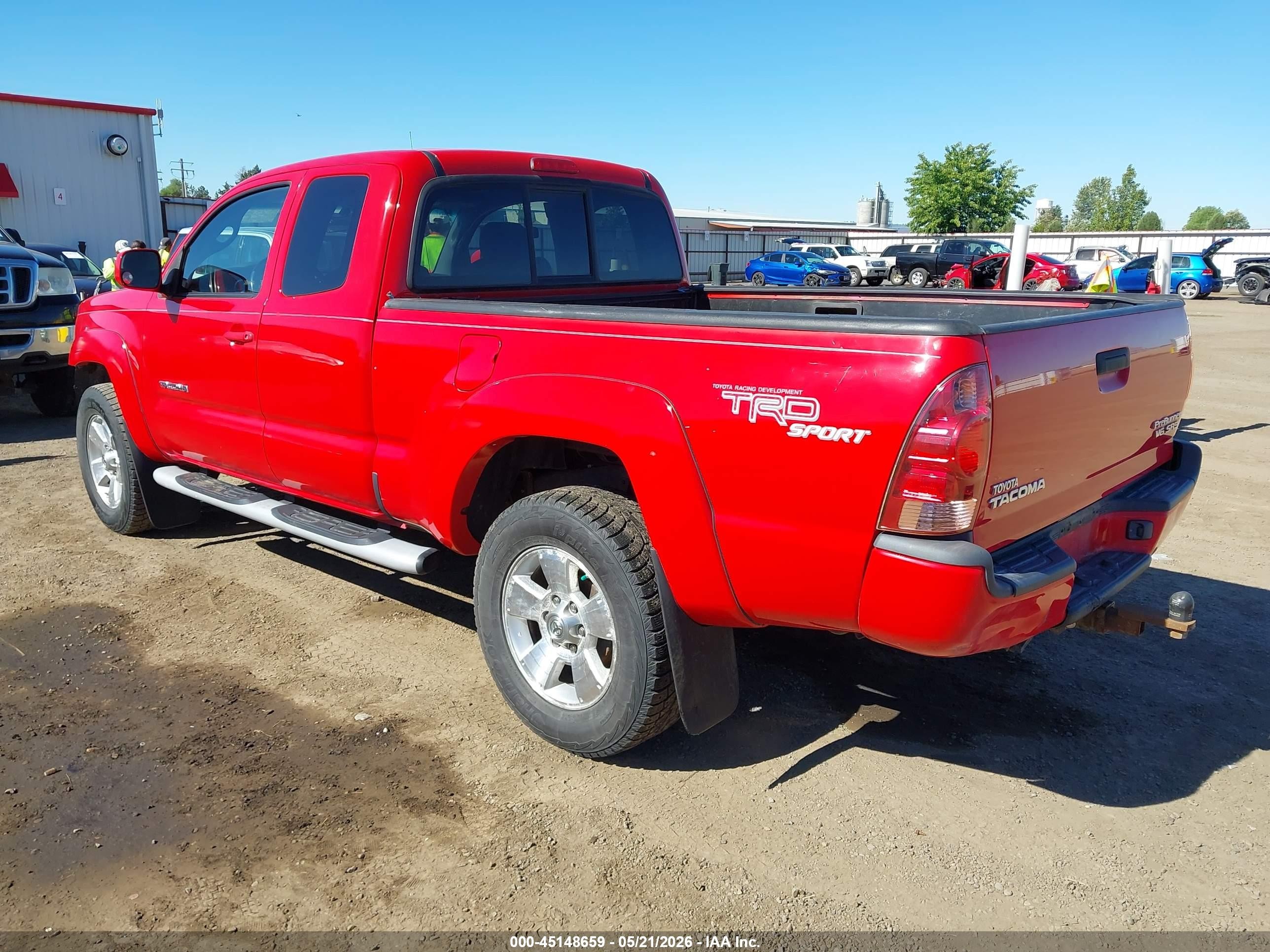 2007 Toyota Tacoma Prerunner V6 Red vin: 5TETU62N37Z389711