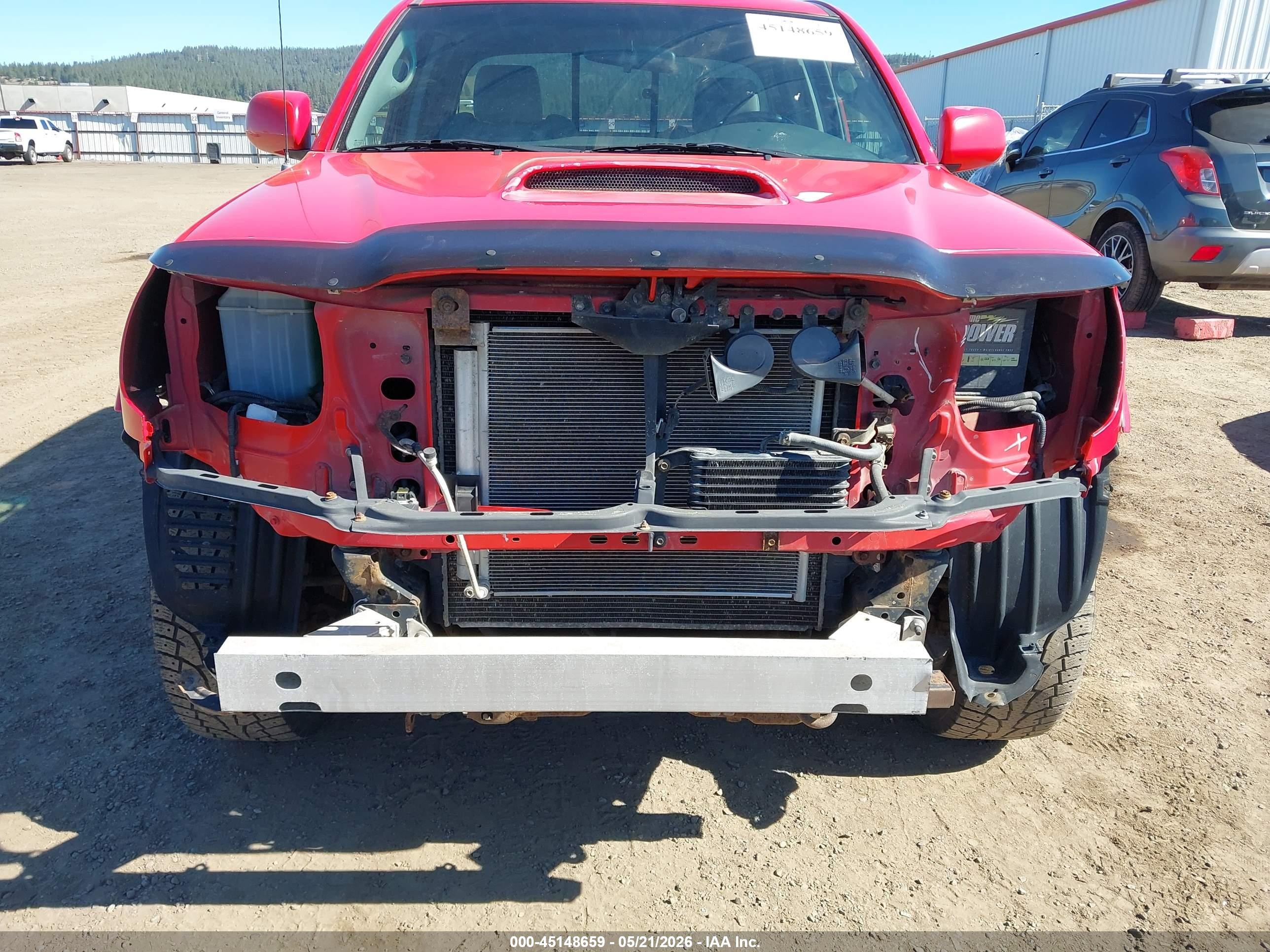 2007 Toyota Tacoma Prerunner V6 Red vin: 5TETU62N37Z389711