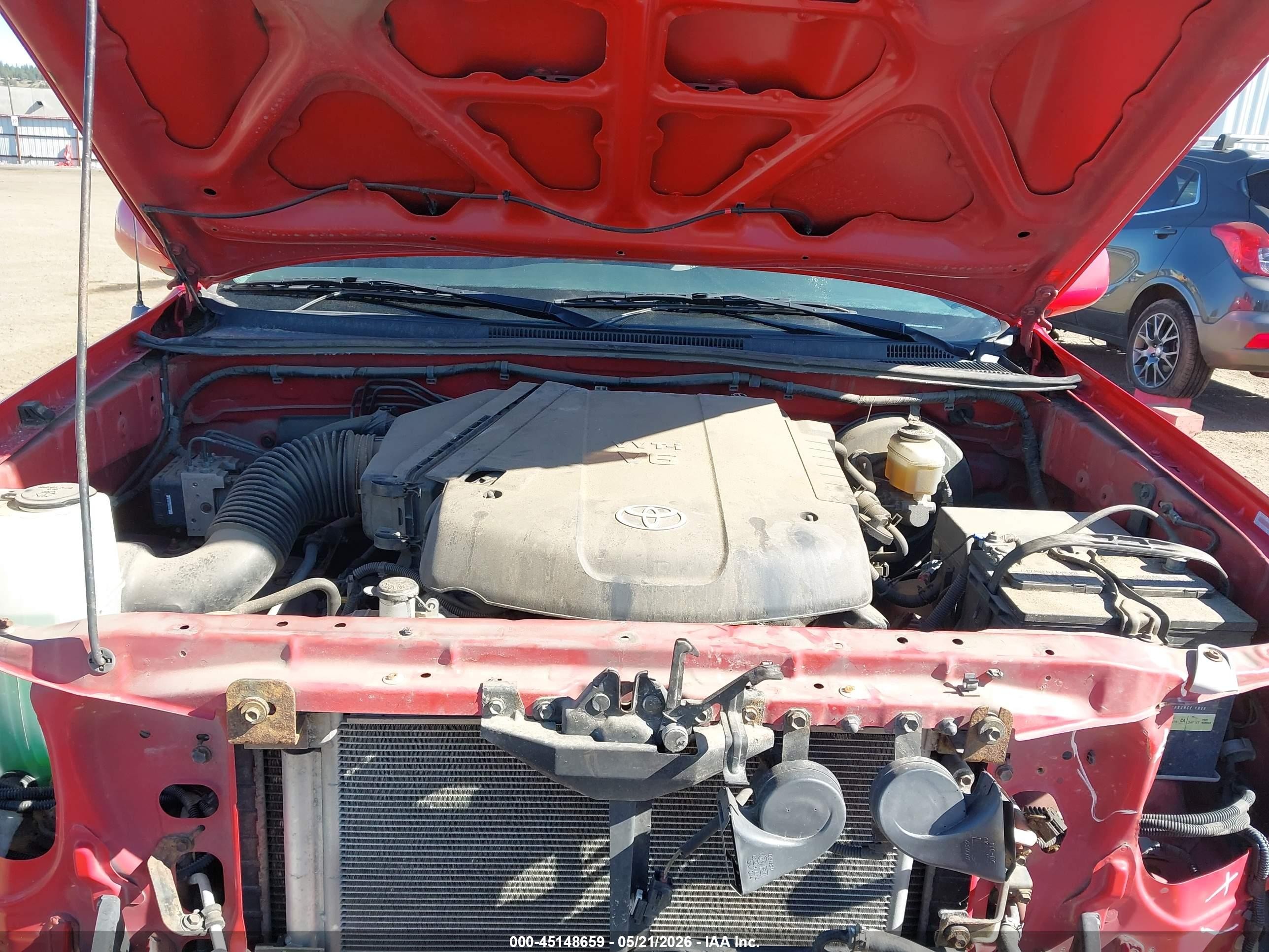 2007 Toyota Tacoma Prerunner V6 Red vin: 5TETU62N37Z389711