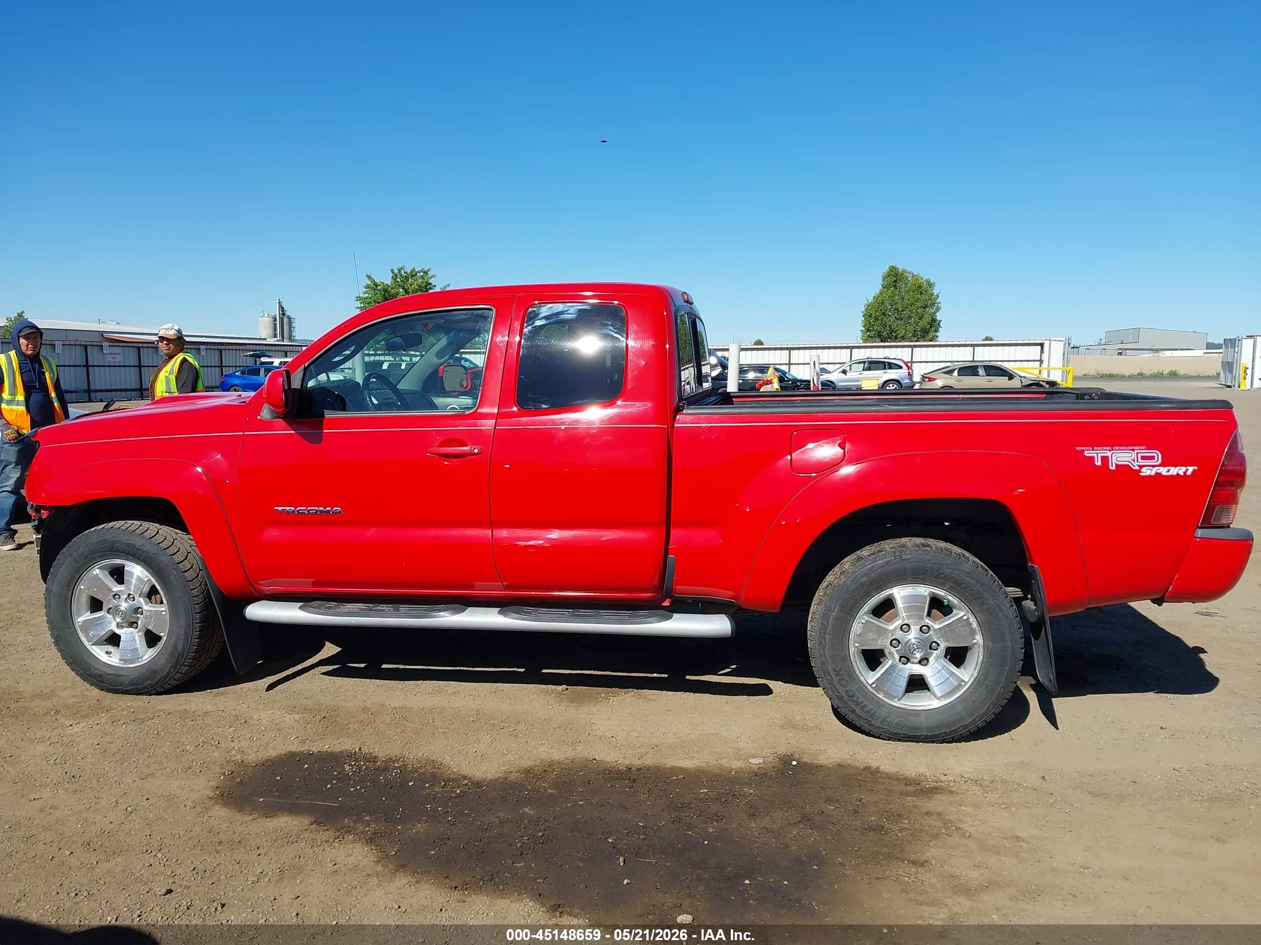 2007 Toyota Tacoma Prerunner V6 Red vin: 5TETU62N37Z389711