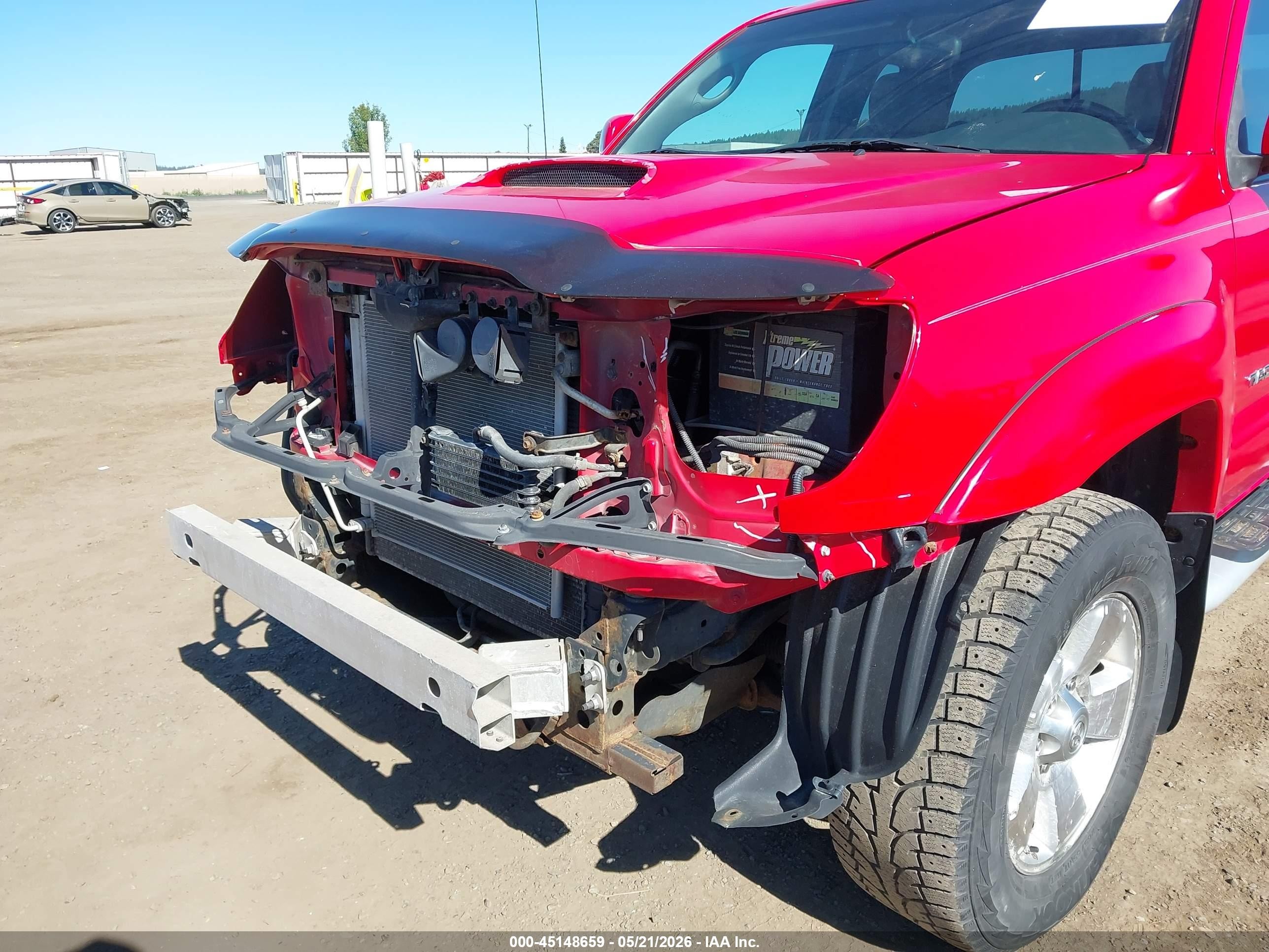 2007 Toyota Tacoma Prerunner V6 Red vin: 5TETU62N37Z389711