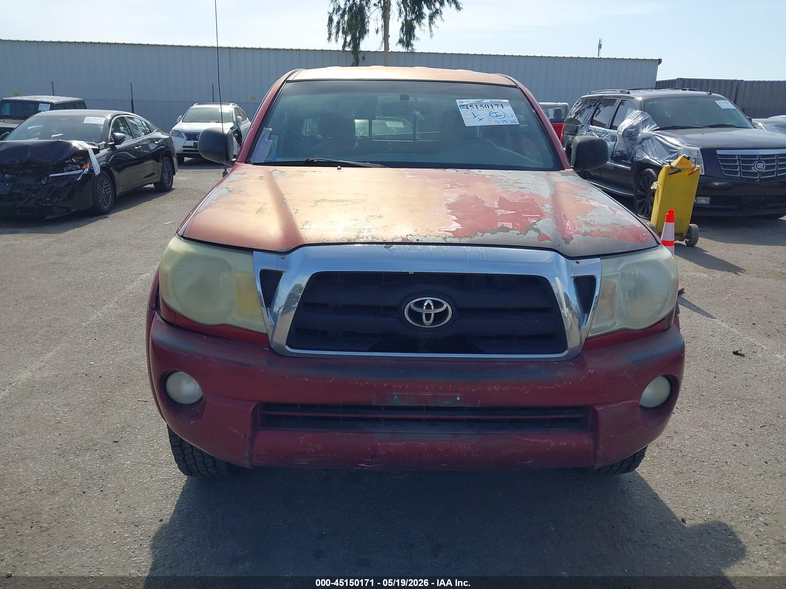 2005 Toyota Tacoma Prerunner V6 Red vin: 5TETU62N45Z034558