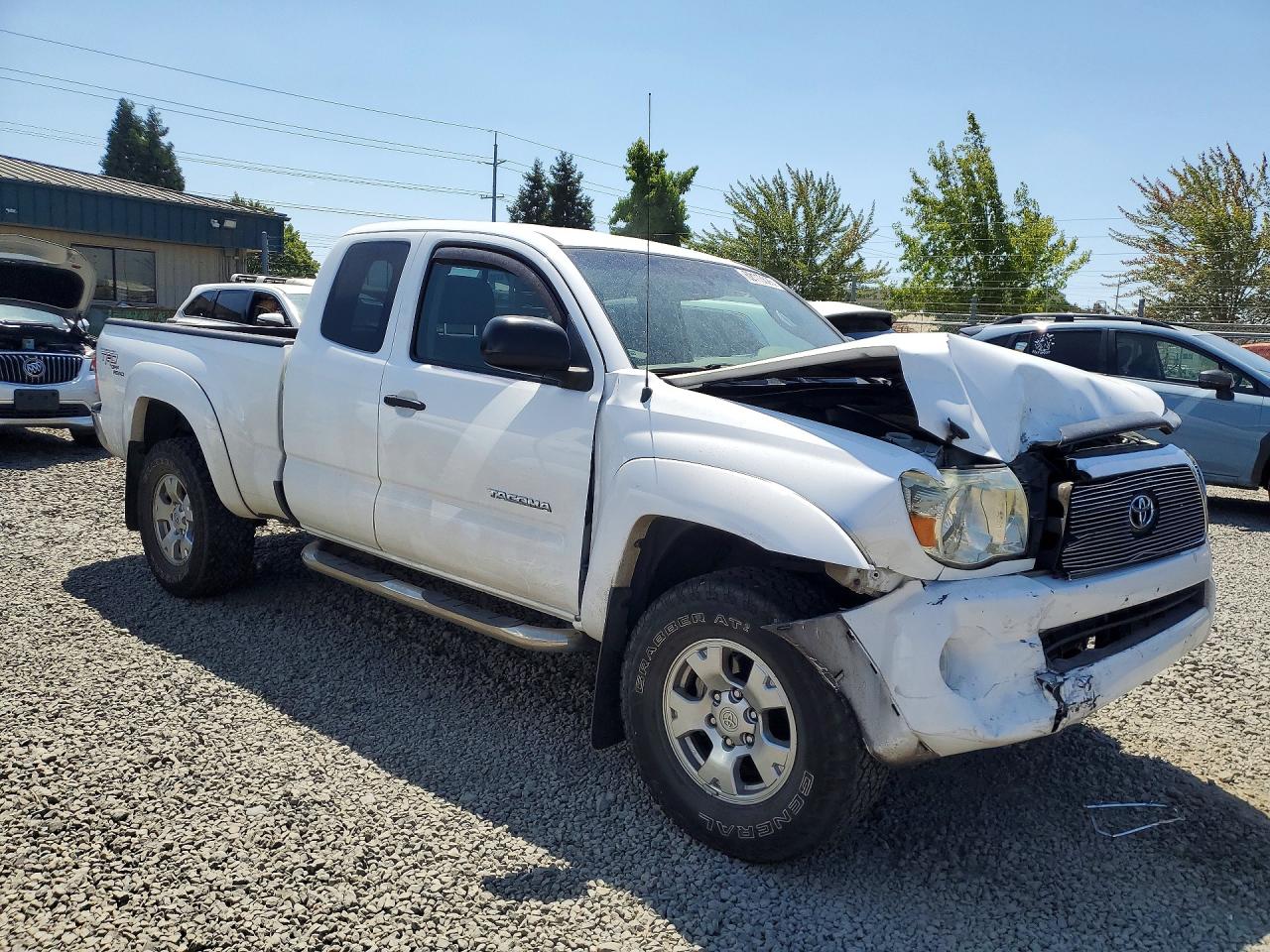 2007 Toyota Tacoma Prerunner V6 White vin: 5TETU62N47Z324804