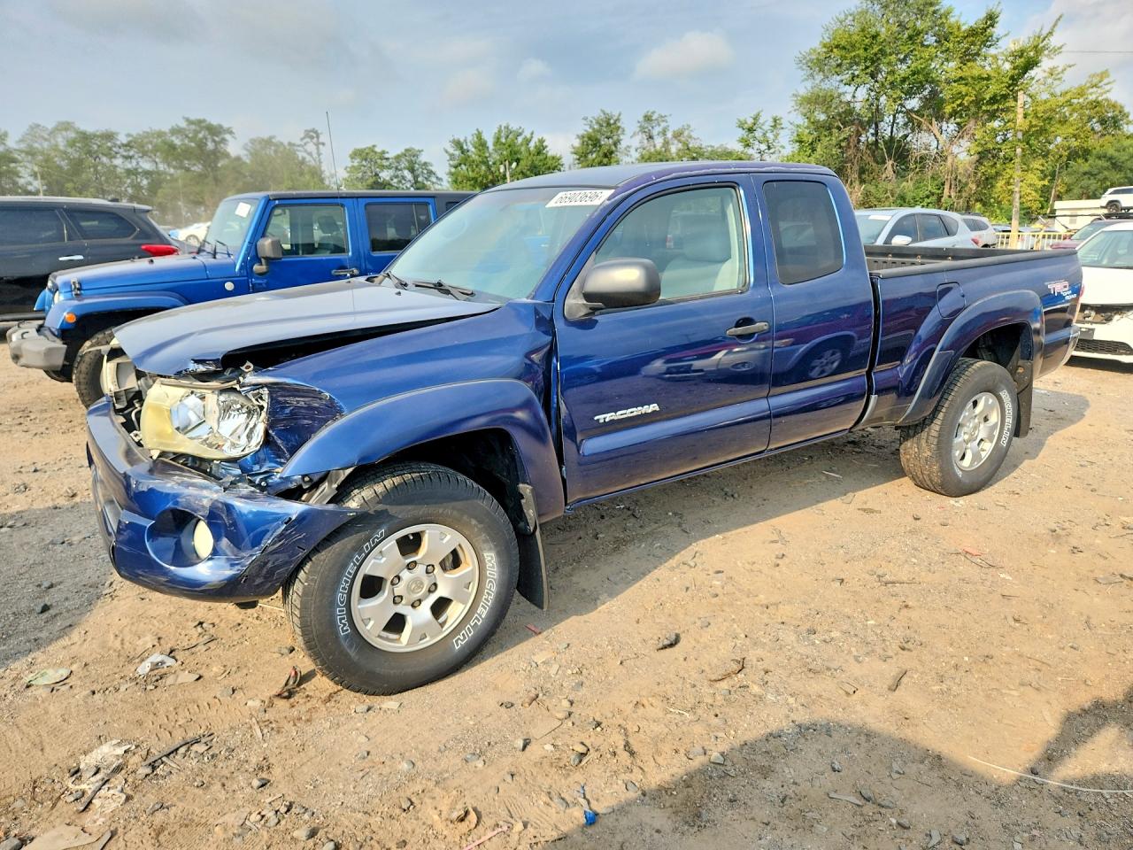 2007 Toyota Tacoma Prerunner V6 Blue vin: 5TETU62N87Z385010