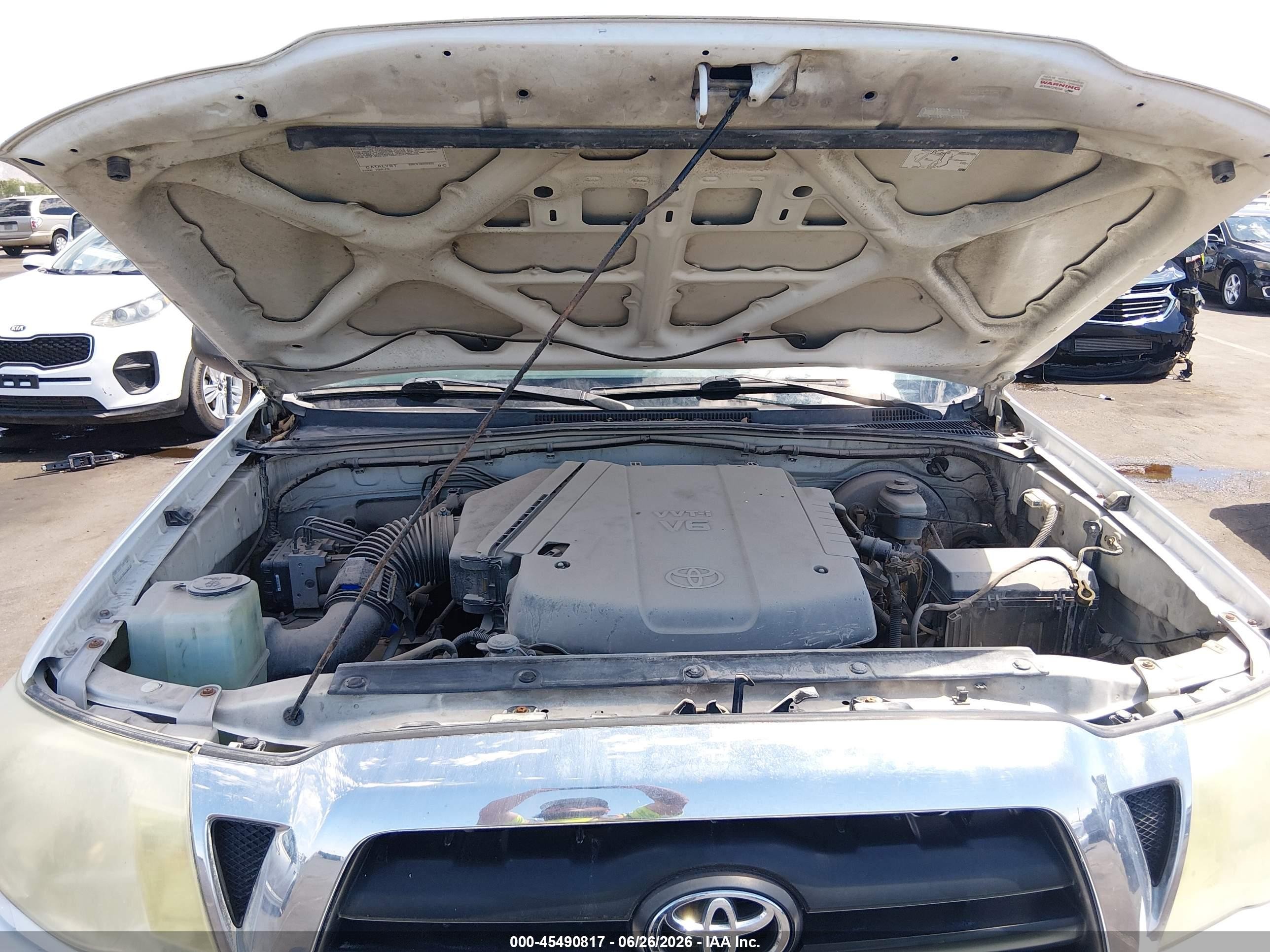 2007 Toyota Tacoma Prerunner V6 Белый vin: 5TETU62N97Z366398