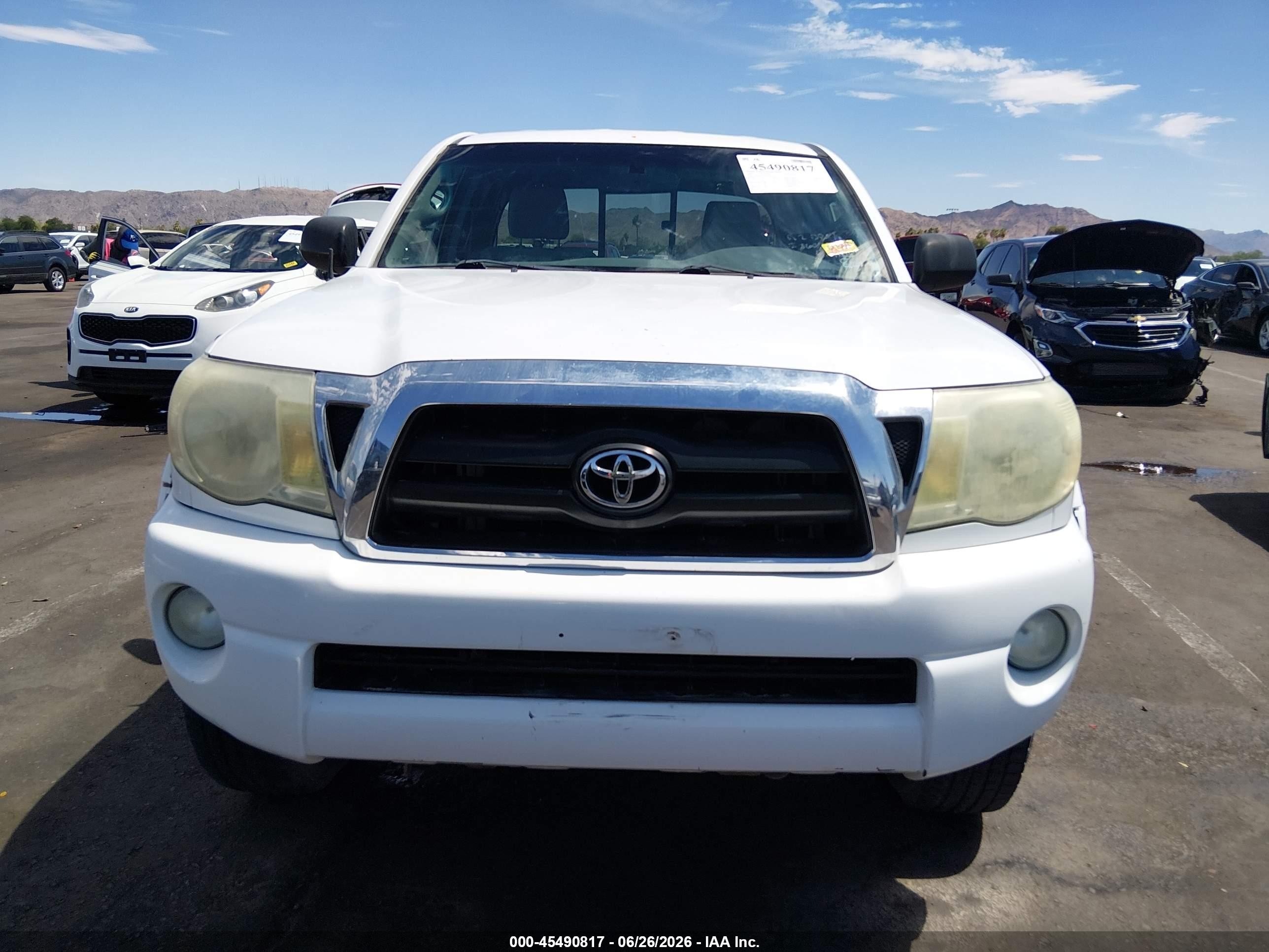 2007 Toyota Tacoma Prerunner V6 Белый vin: 5TETU62N97Z366398