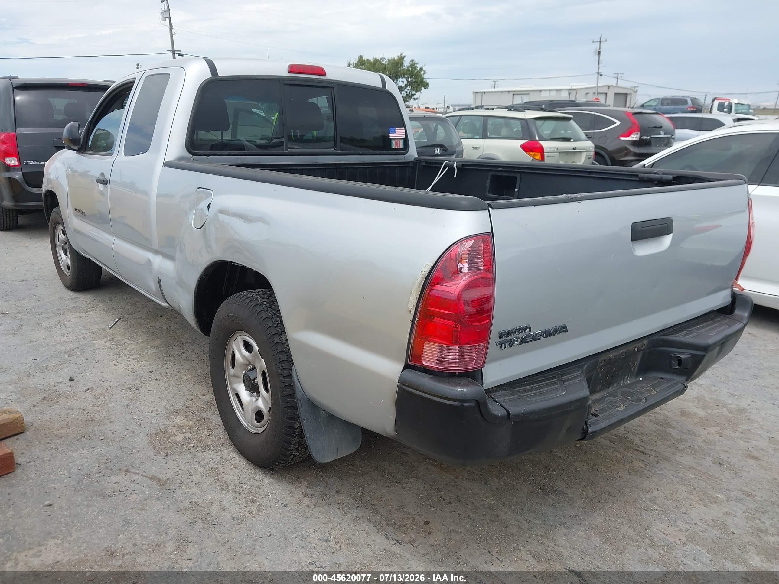 2007 Toyota Tacoma   Silver vin: 5TETX22N07Z334164