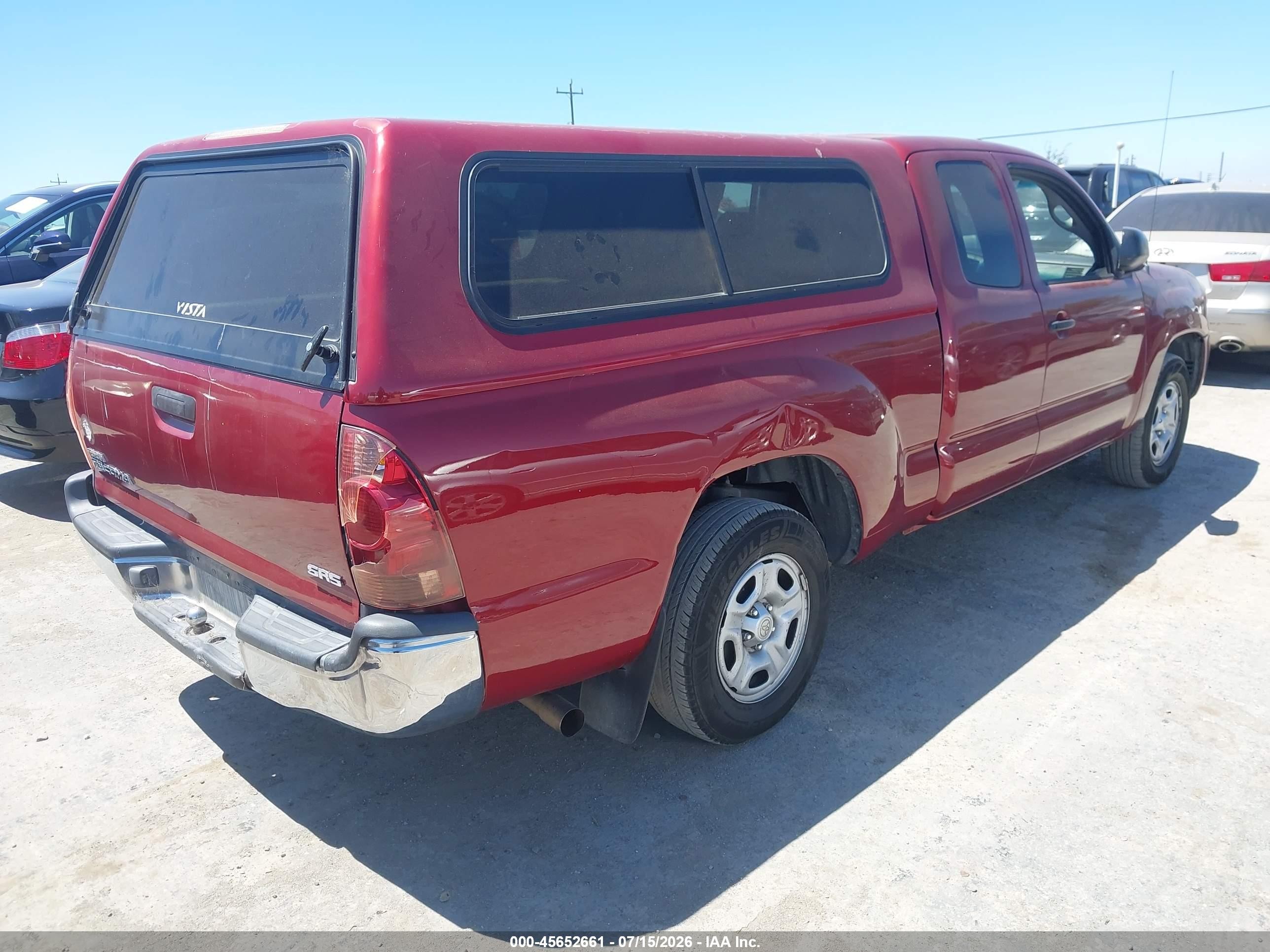 2005 Toyota Tacoma   Red vin: 5TETX22N15Z033206
