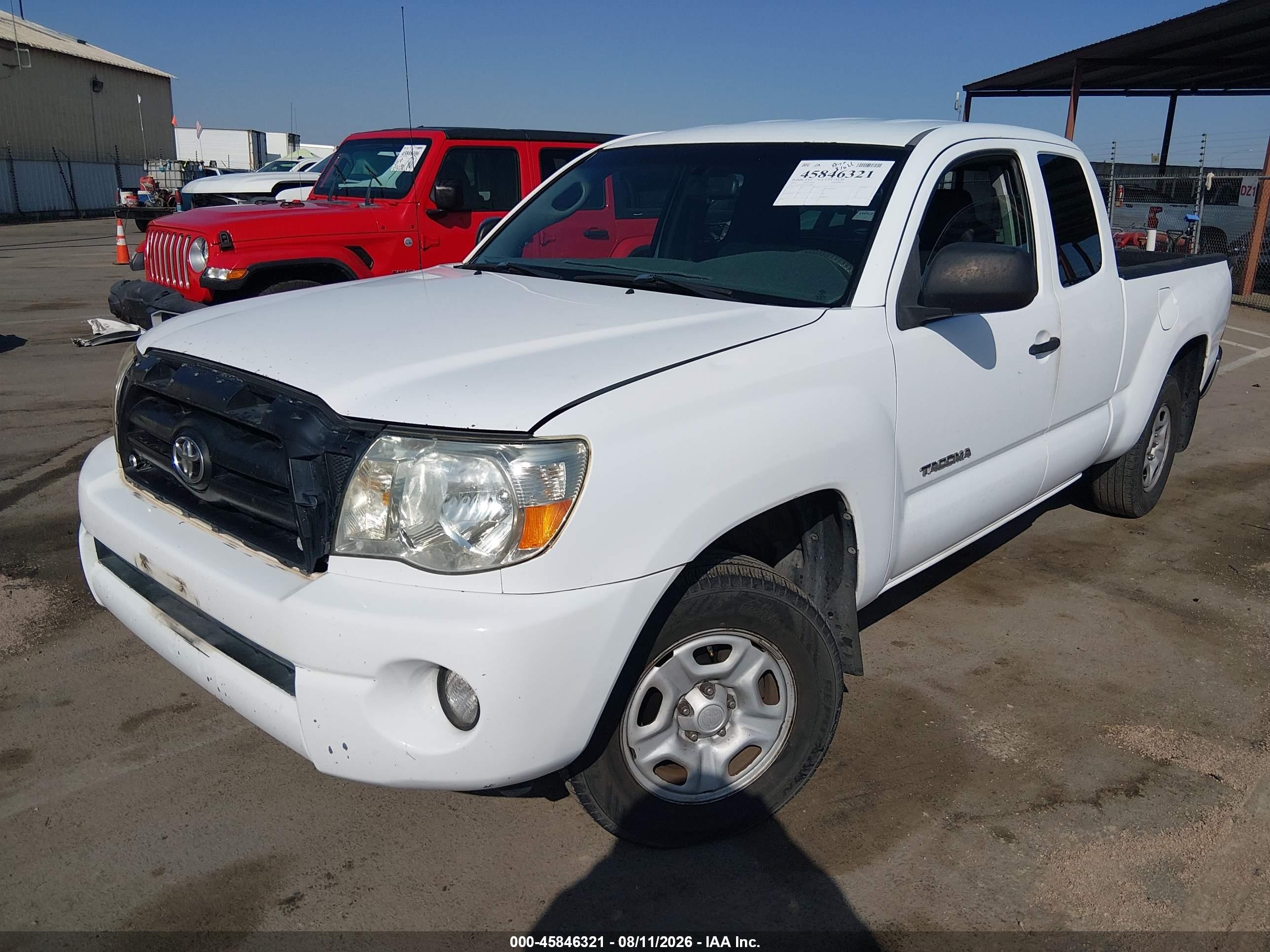 2005 Toyota Tacoma   White vin: 5TETX22N25Z044280