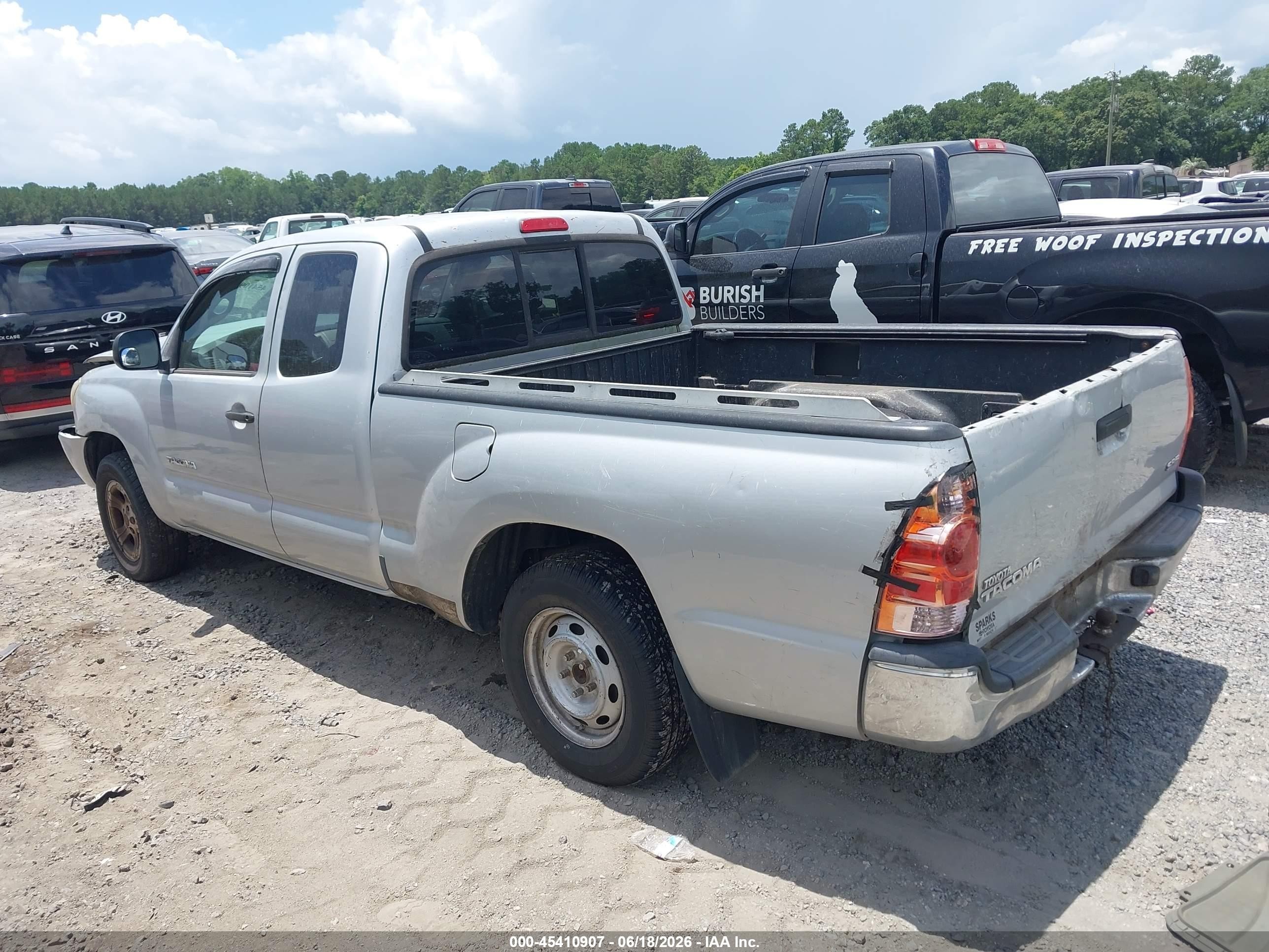 2007 Toyota Tacoma   Silver vin: 5TETX22N27Z337356
