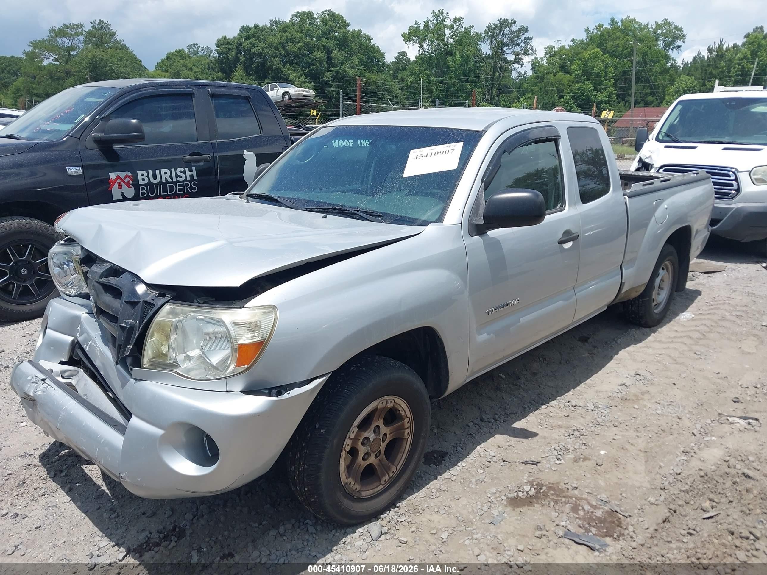 2007 Toyota Tacoma   Silver vin: 5TETX22N27Z337356