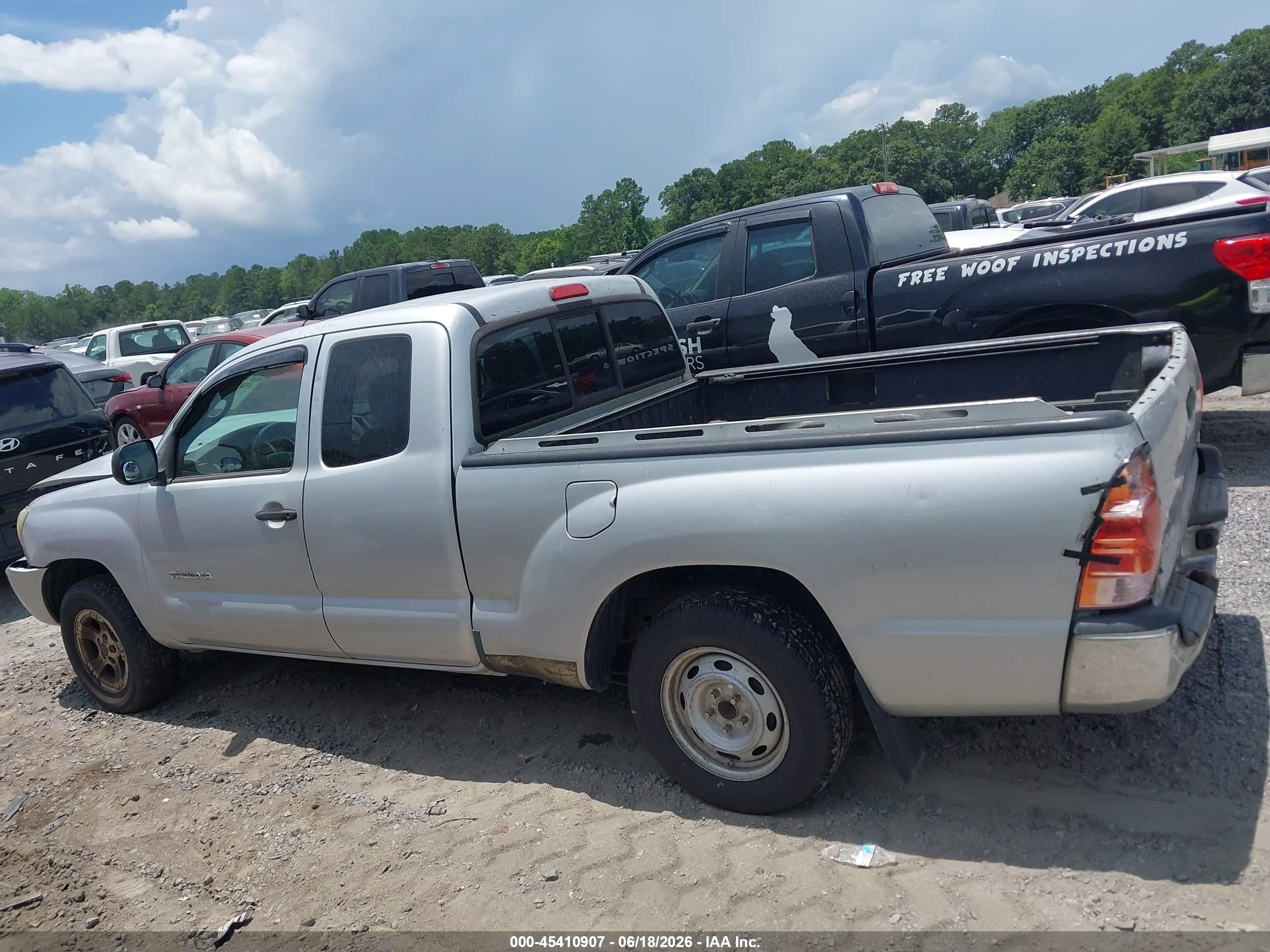 2007 Toyota Tacoma   Silver vin: 5TETX22N27Z337356