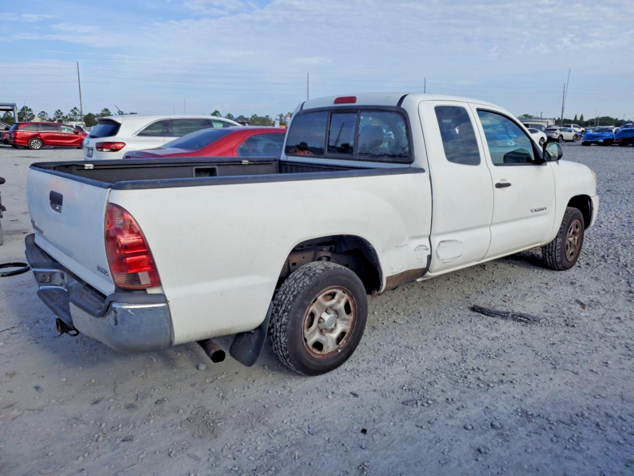 2007 Toyota Tacoma Access Cab White vin: 5TETX22N27Z409074