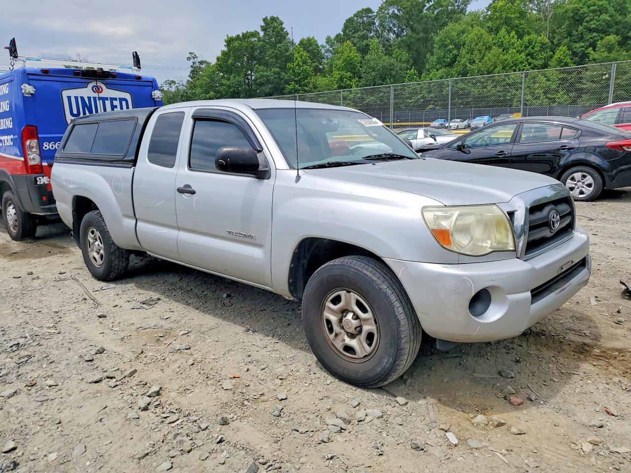 2005 Toyota Tacoma Access Cab Silver vin: 5TETX22N45Z036522
