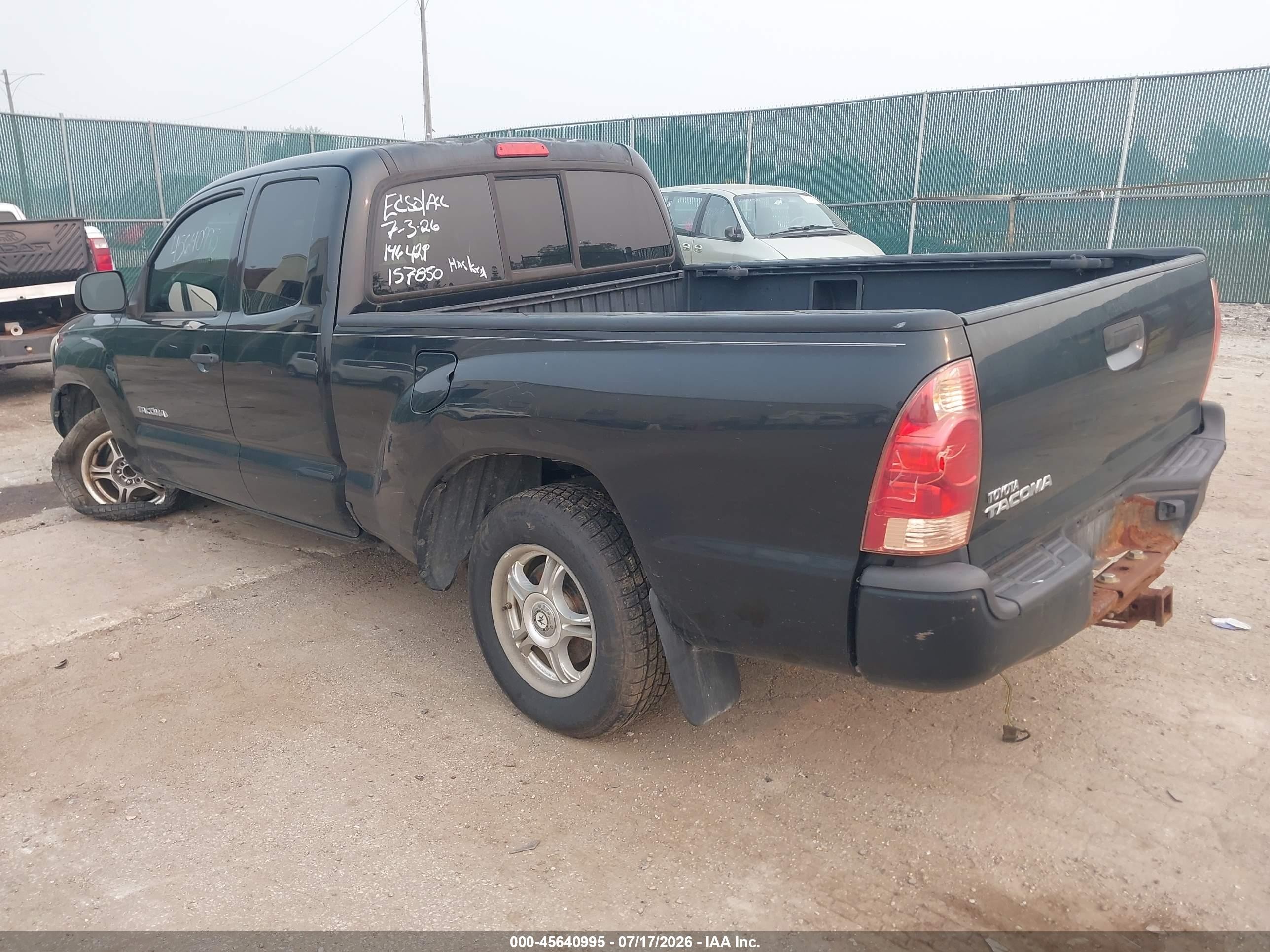 2008 Toyota Tacoma   Black vin: 5TETX22N48Z563075